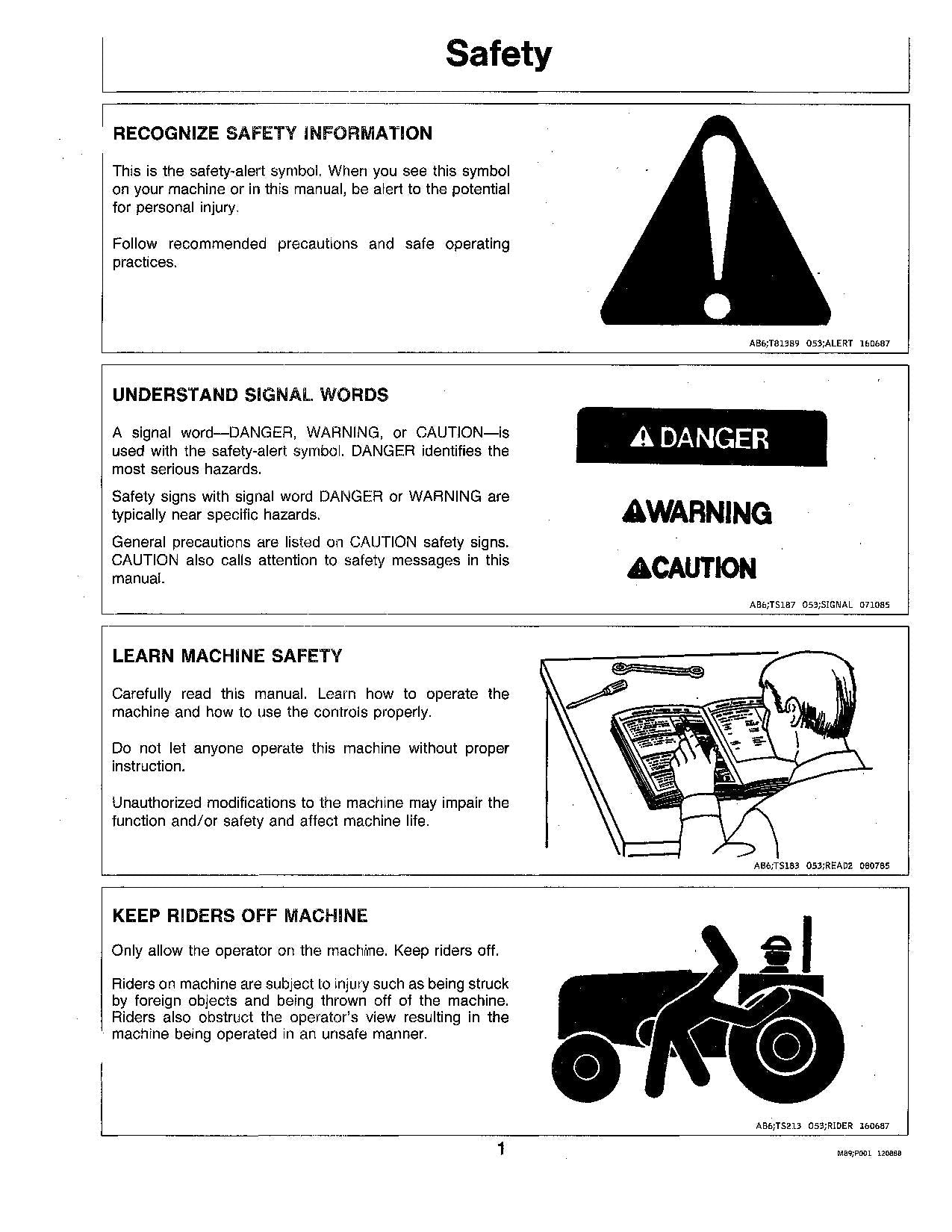 JOHN DEERE 332 TRACTOR OPERATORS MANUAL SER 475001-