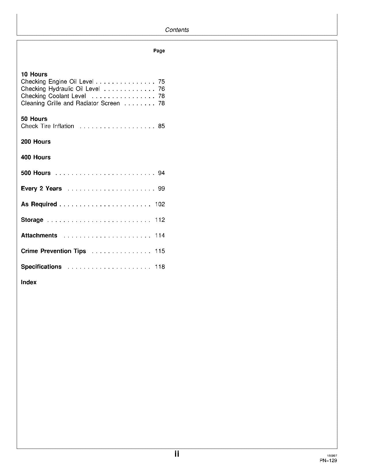 JOHN DEERE 1070 870 970 TRAKTOR-BETRIEBSHANDBUCH Serie 1001 - 100000