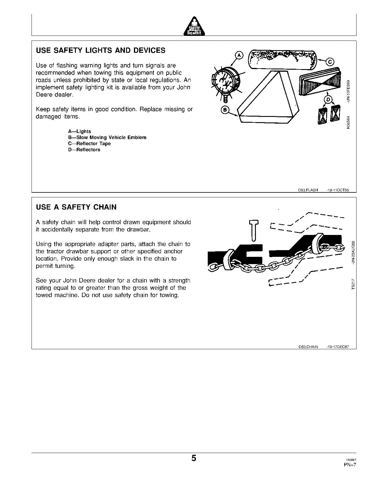 JOHN DEERE 1070 870 970 TRAKTOR-BETRIEBSHANDBUCH Serie 1001 - 100000