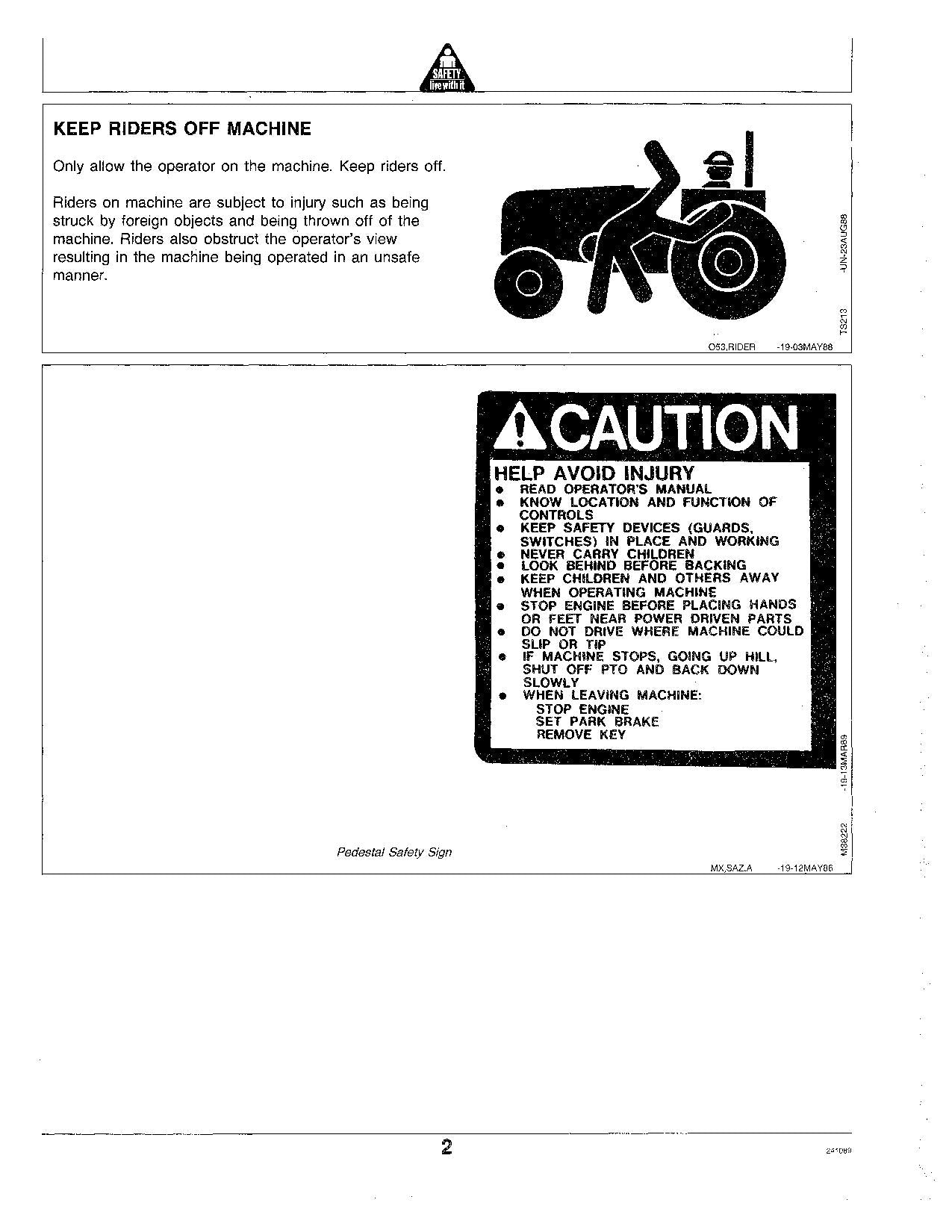 JOHN DEERE 332 TRACTOR OPERATORS MANUAL SER 010001-