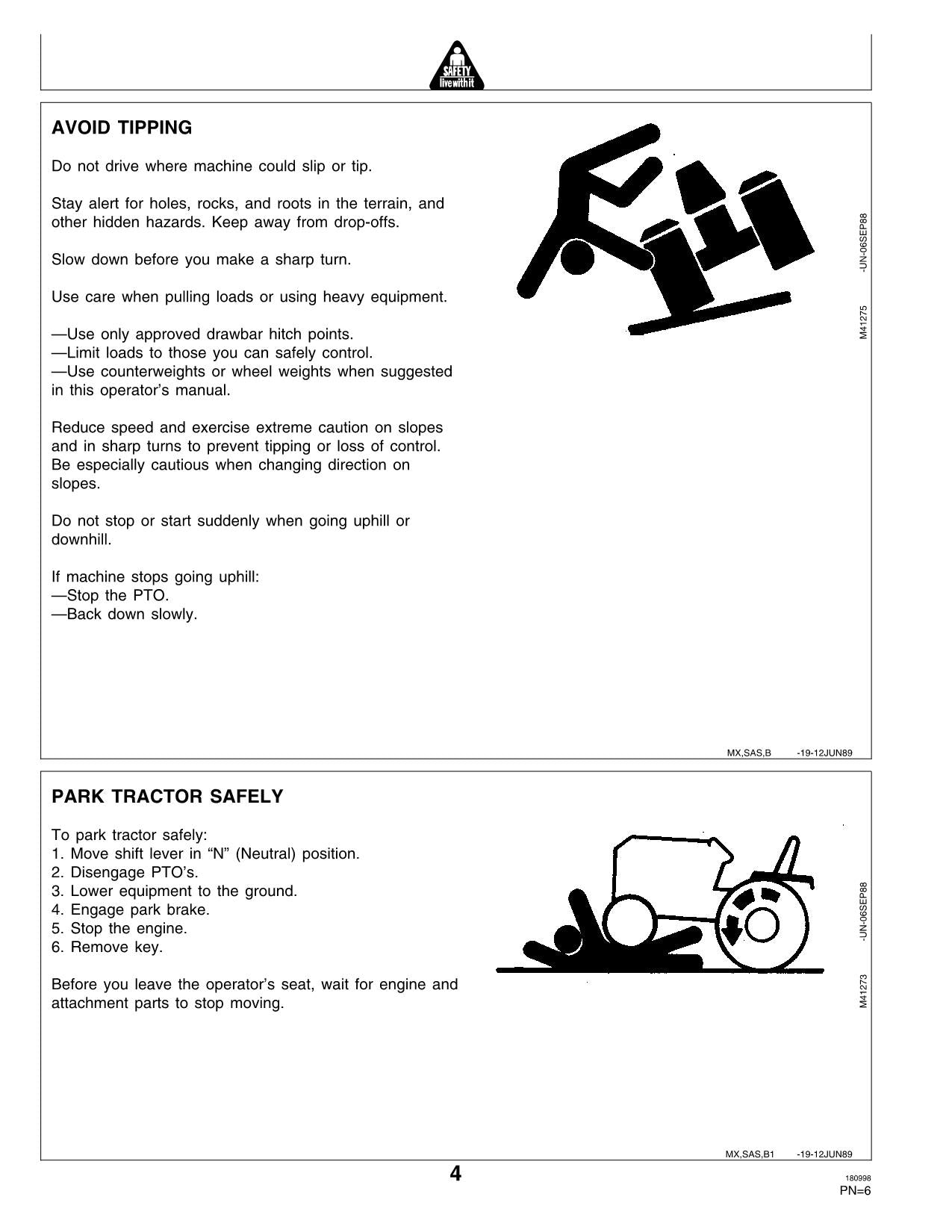 JOHN DEERE 430 TRACTOR OPERATORS MANUAL 010001-