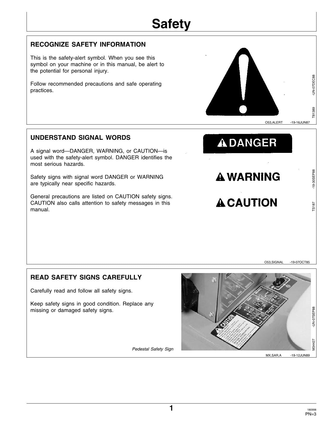 JOHN DEERE 430 TRACTOR OPERATORS MANUAL 010001-