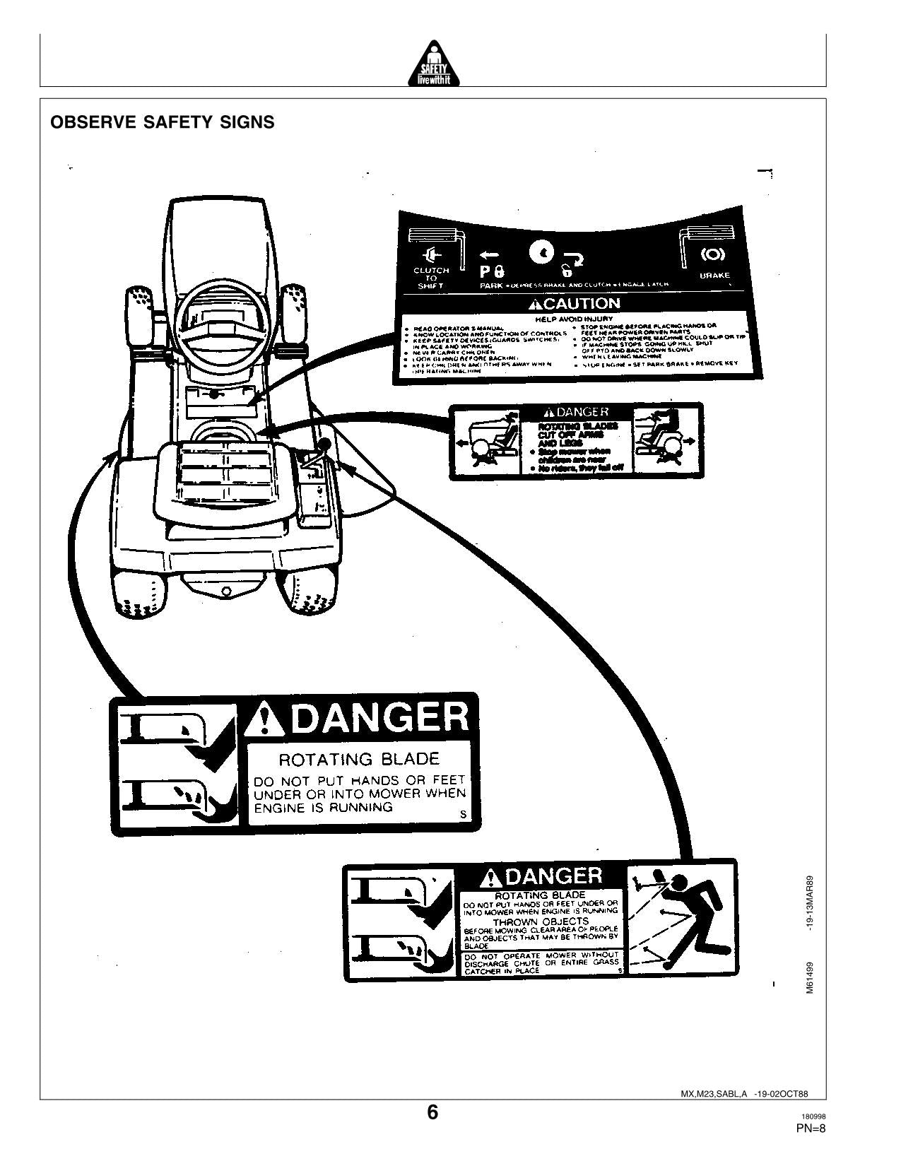 JOHN DEERE STX30 STX38 TRACTOR OPERATORS MANUAL