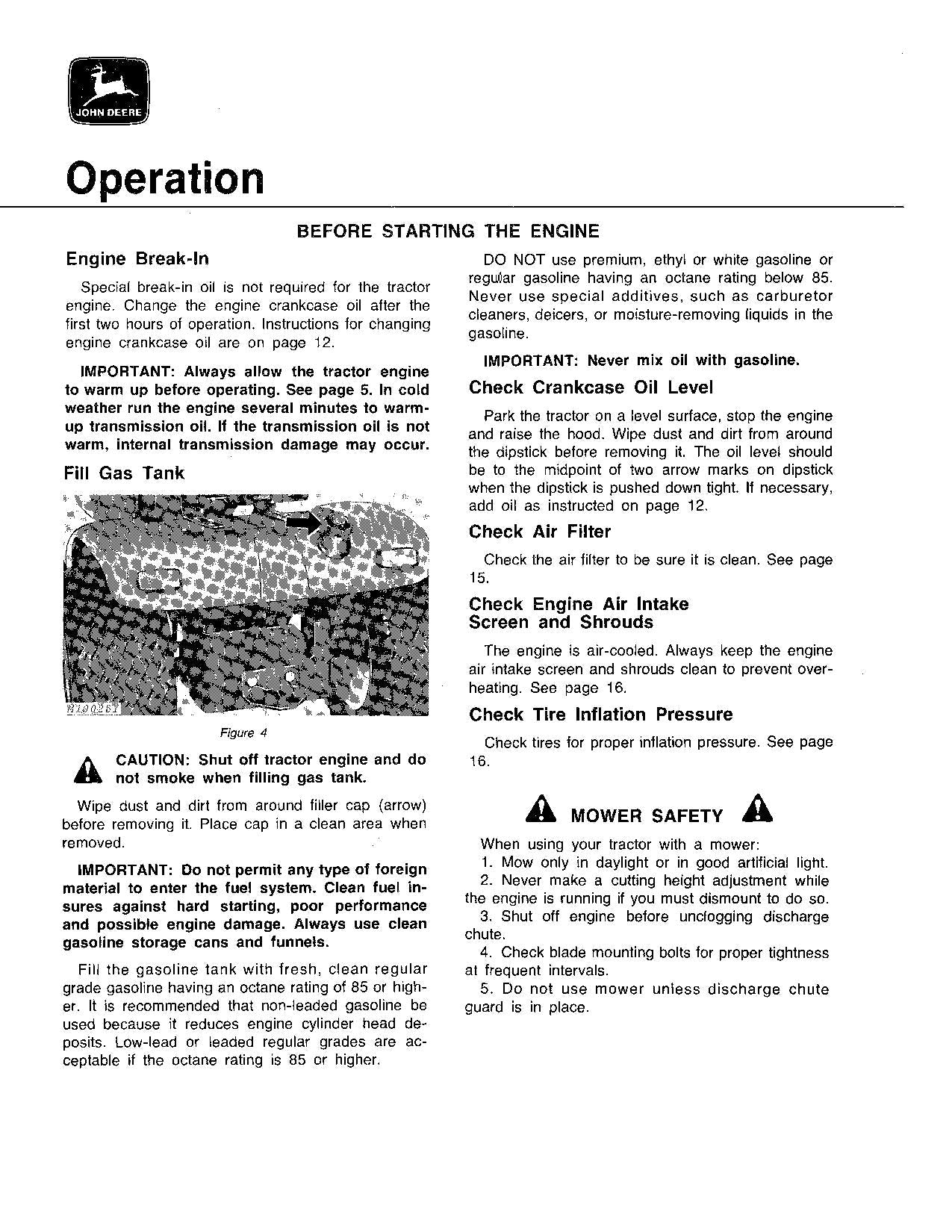 JOHN DEERE 300 TRACTOR OPERATORS MANUAL SER 055001-070000