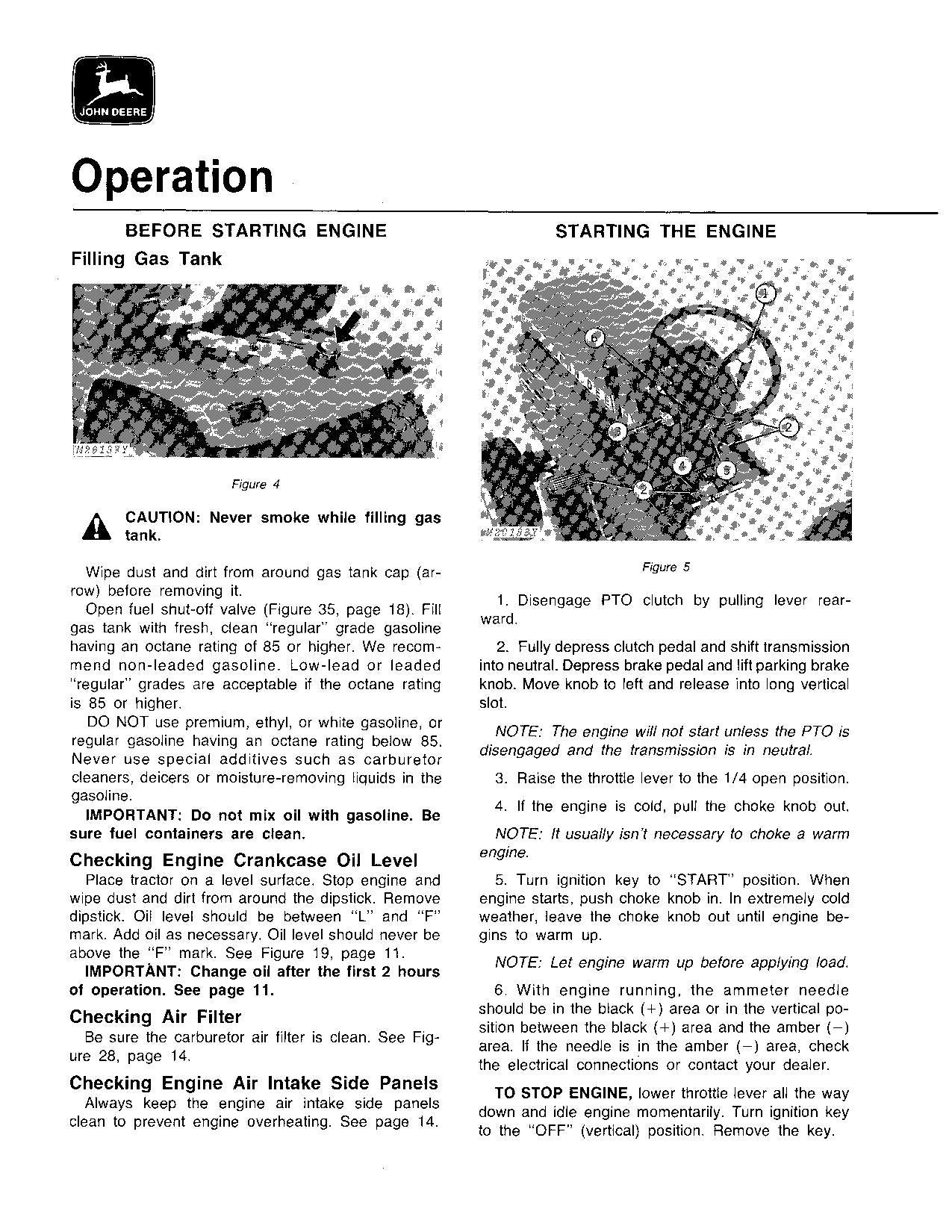 JOHN DEERE 210 212 214 TRACTOR OPERATORS MANUAL 070001-095000