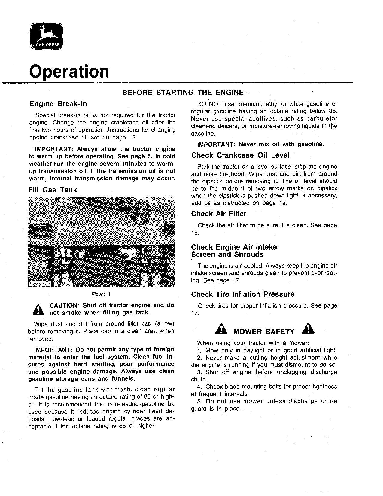 JOHN DEERE 300 TRACTOR OPERATORS MANUAL SER 70001-