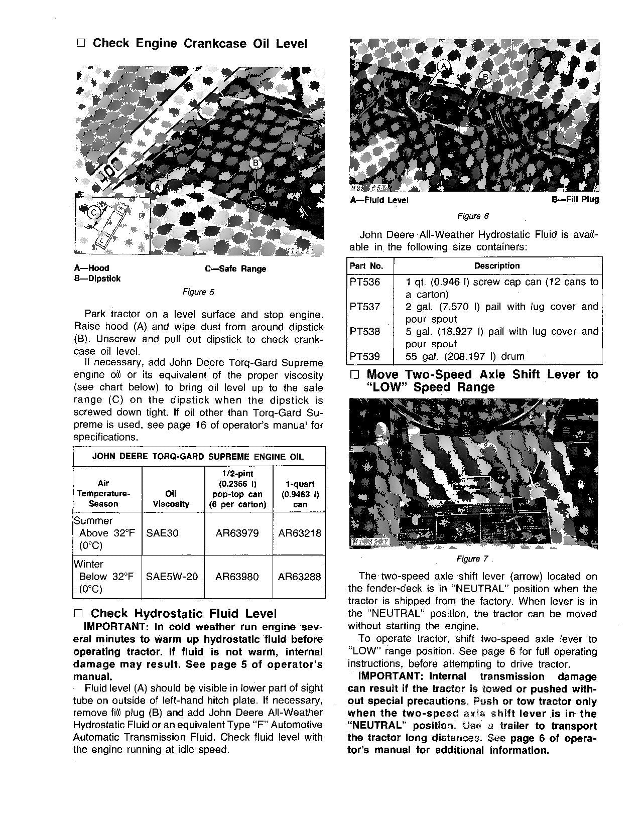 JOHN DEERE 400 TRACTOR OPERATORS MANUAL SER  70001 - 95000