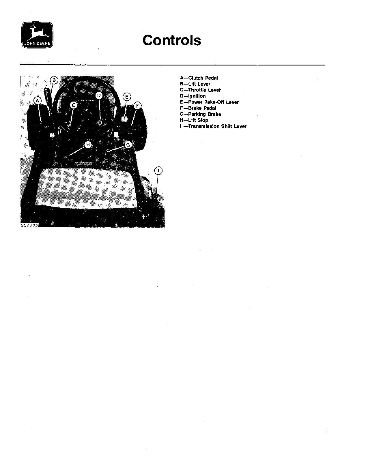 JOHN DEERE 108 111 TRAKTOR-BETRIEBSHANDBUCH Ser. 095001-120000