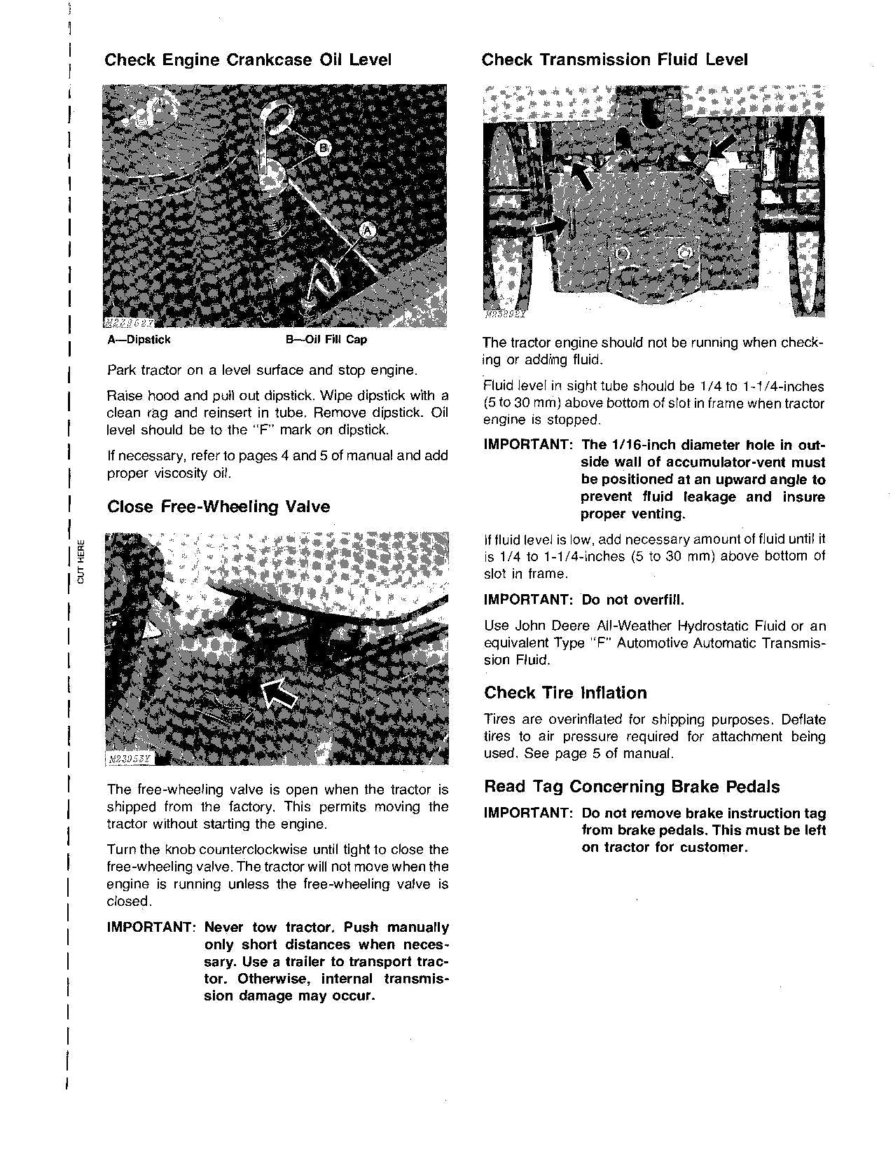 JOHN DEERE 317 TRACTOR OPERATORS MANUAL 095001-156000