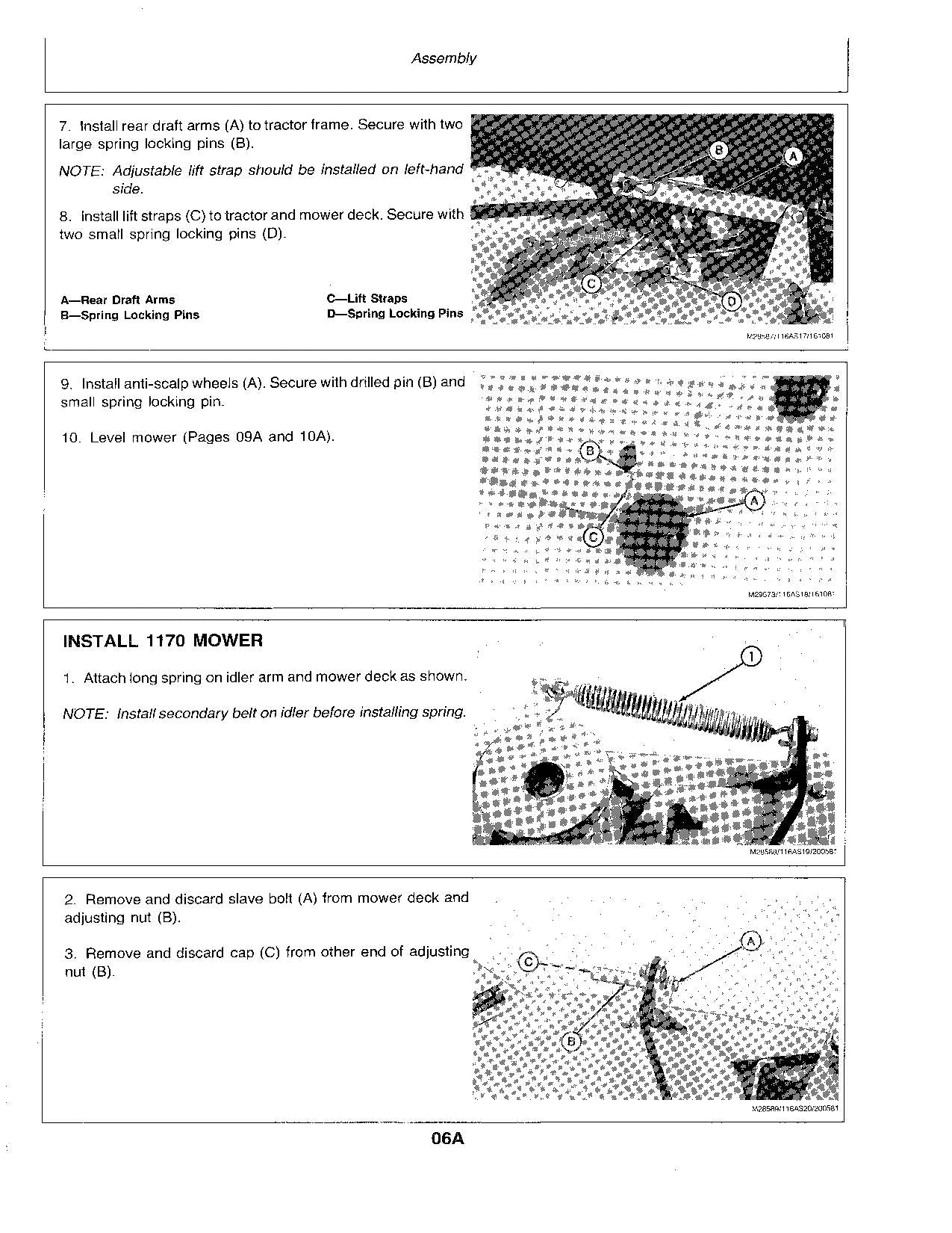 JOHN DEERE 116 TRACTOR OPERATORS MANUAL ser.190001-222000