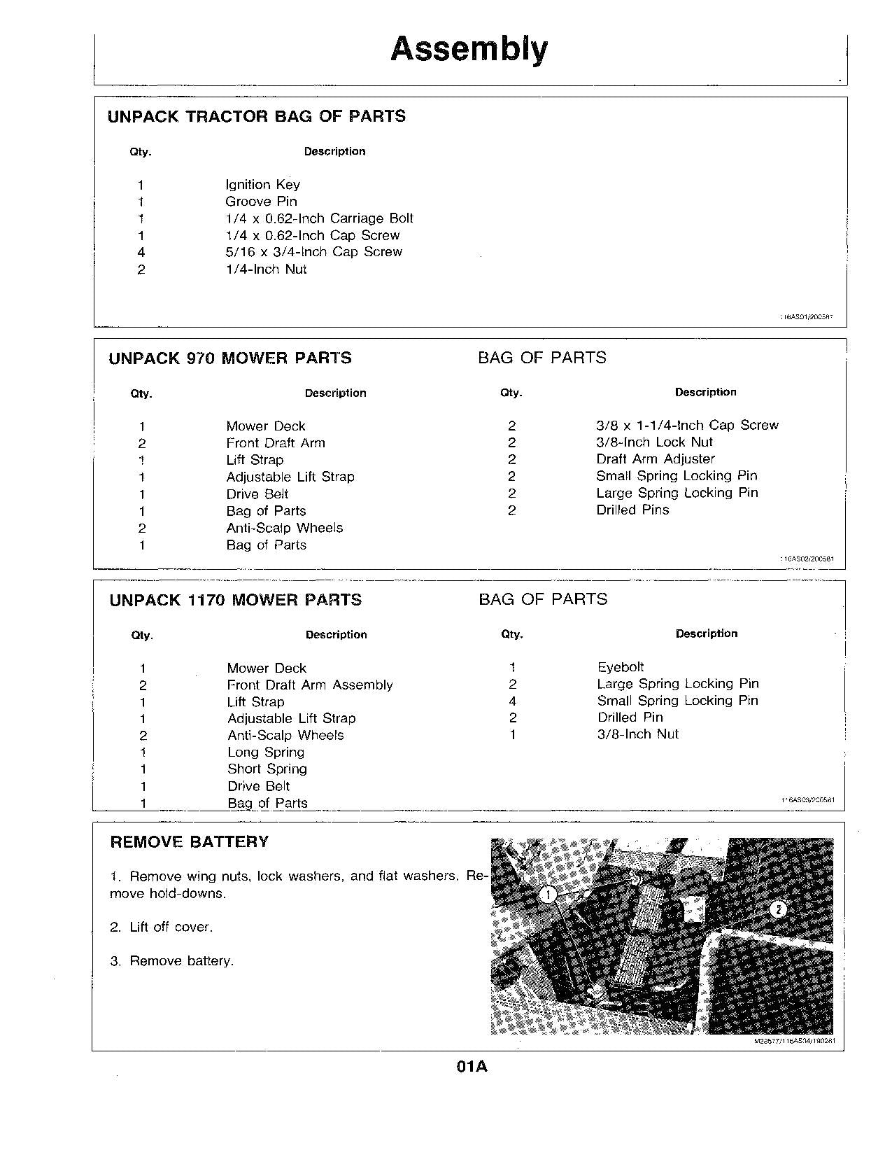 MANUEL D'UTILISATION DU TRACTEUR JOHN DEERE 116 série 190001-222000