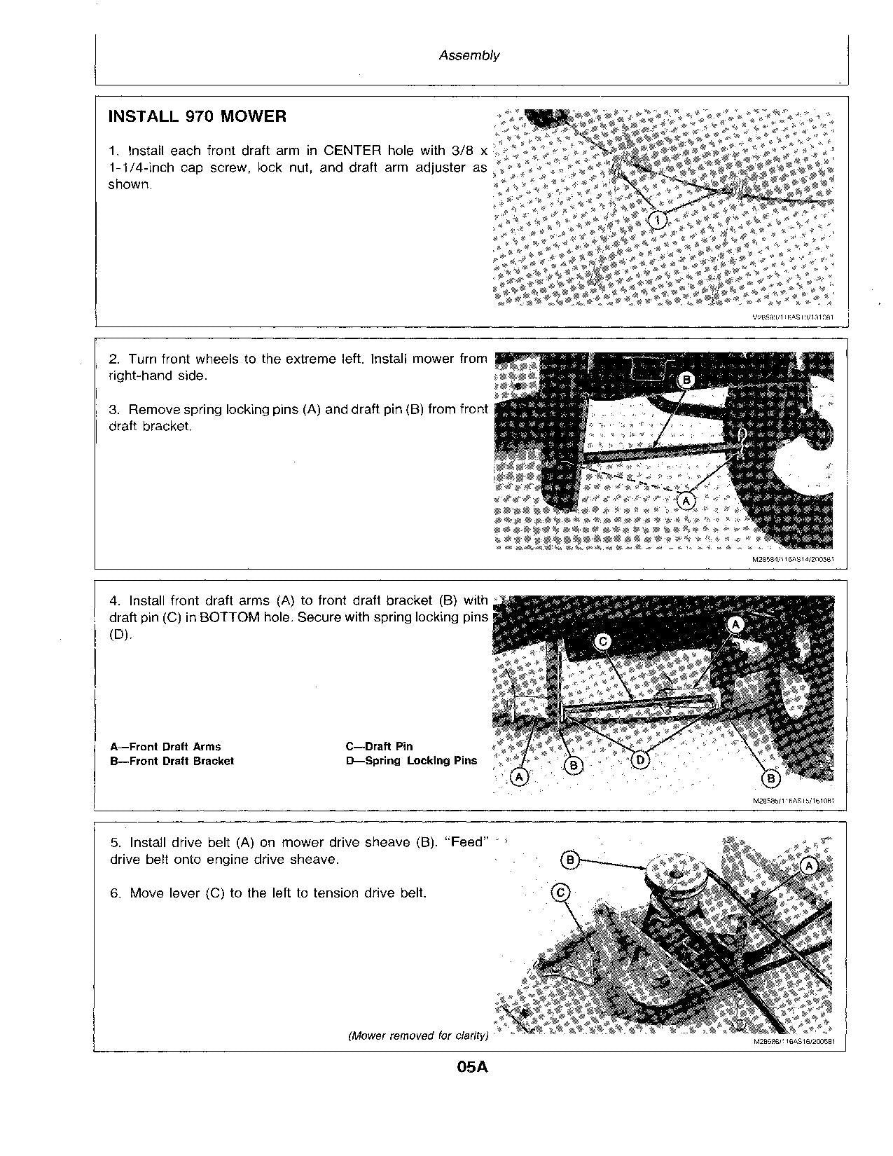 MANUEL D'UTILISATION DU TRACTEUR JOHN DEERE 116 série 190001-222000