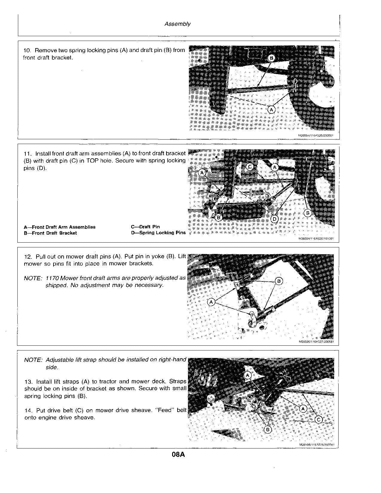 MANUEL D'UTILISATION DU TRACTEUR JOHN DEERE 116 série 190001-222000