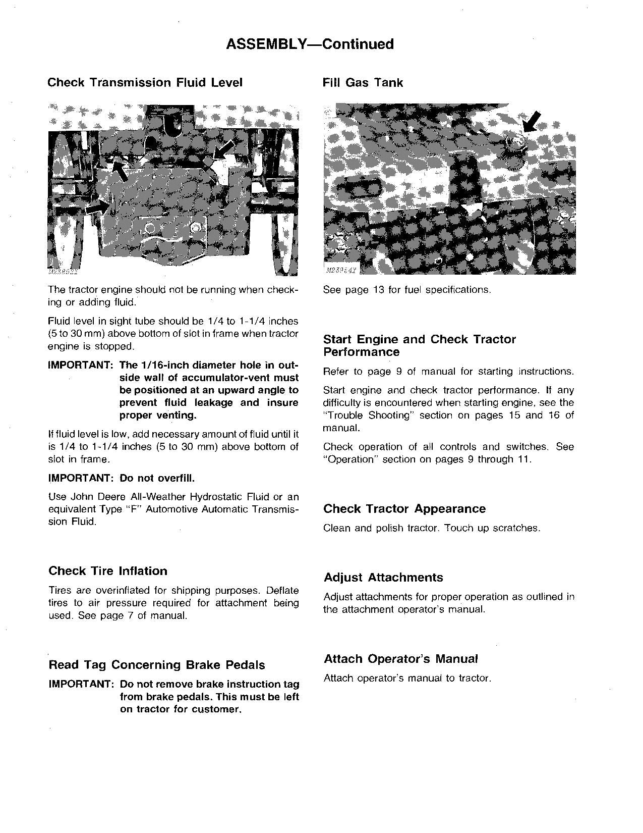 JOHN DEERE 317 TRACTOR OPERATORS MANUAL 156001-