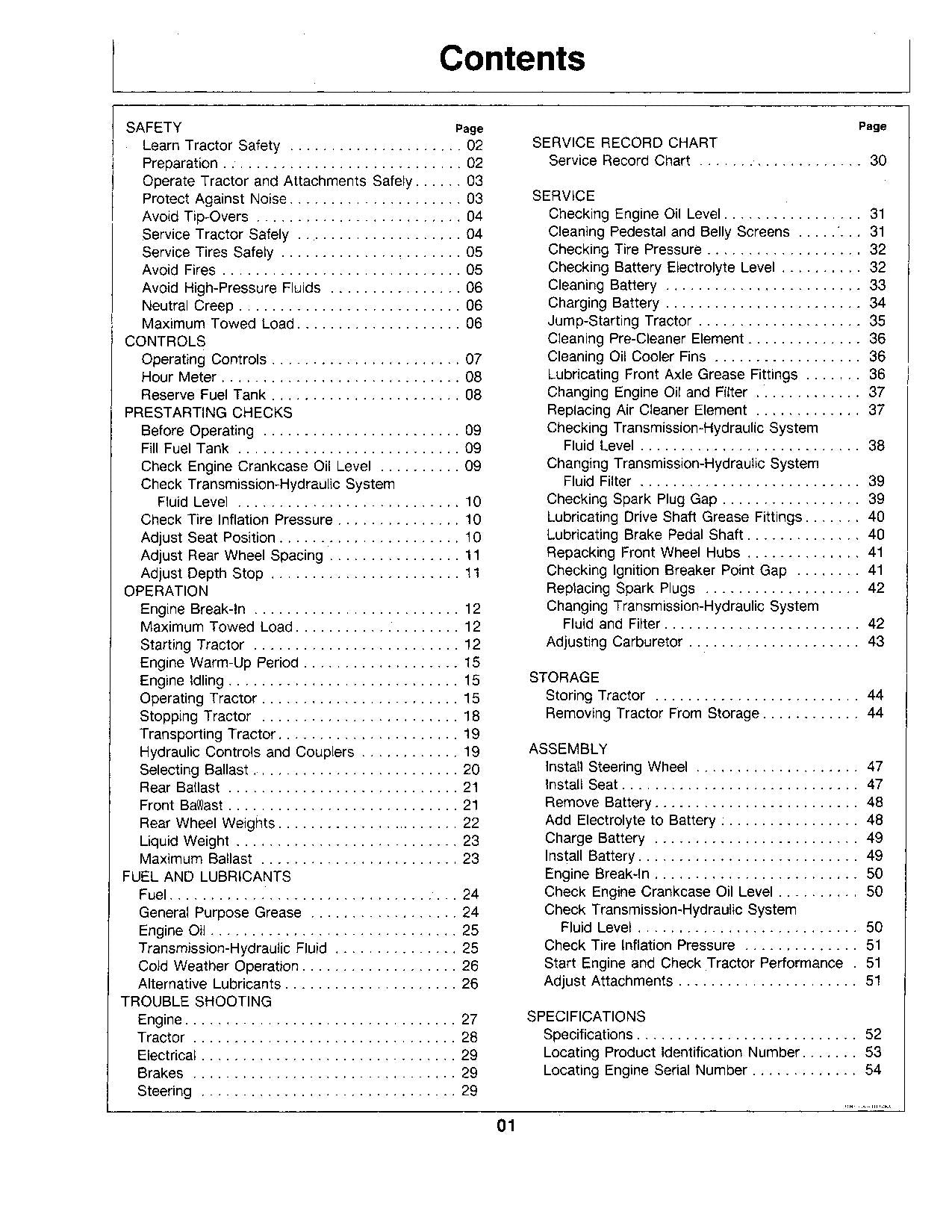 JOHN DEERE 318 TRACTOR OPERATORS MANUAL