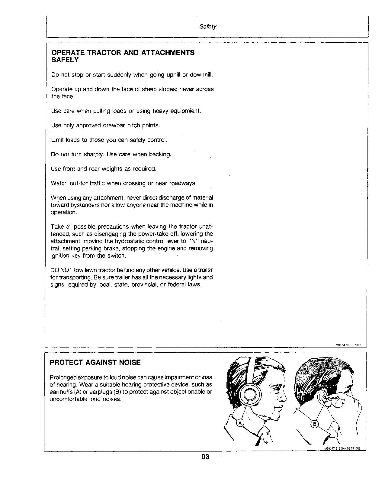 JOHN DEERE 318 TRACTOR OPERATORS MANUAL