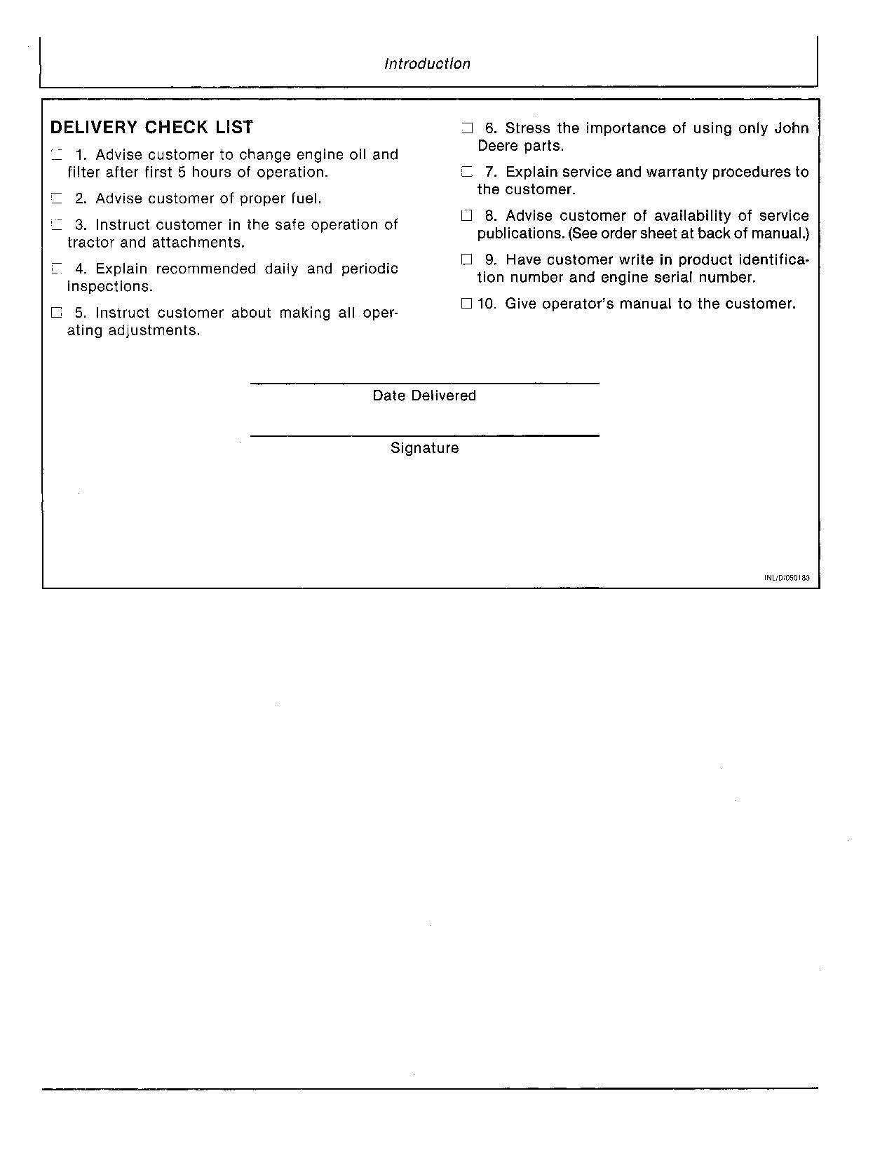 JOHN DEERE 420 TRACTOR OPERATORS MANUAL 222001-285000