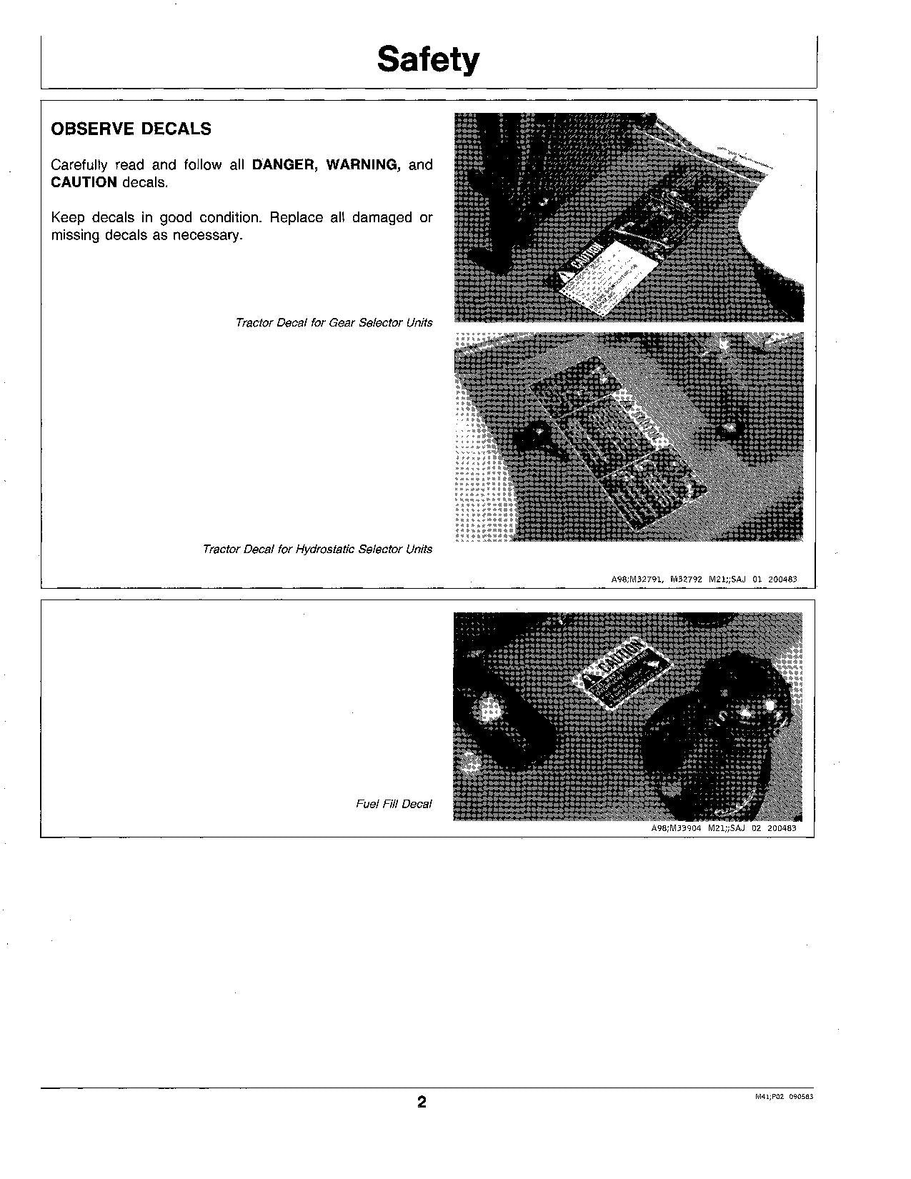 JOHN DEERE 38 INCH 46 INCH 108 111 111H 116 116H TRACTOR OPERATORS MANUAL