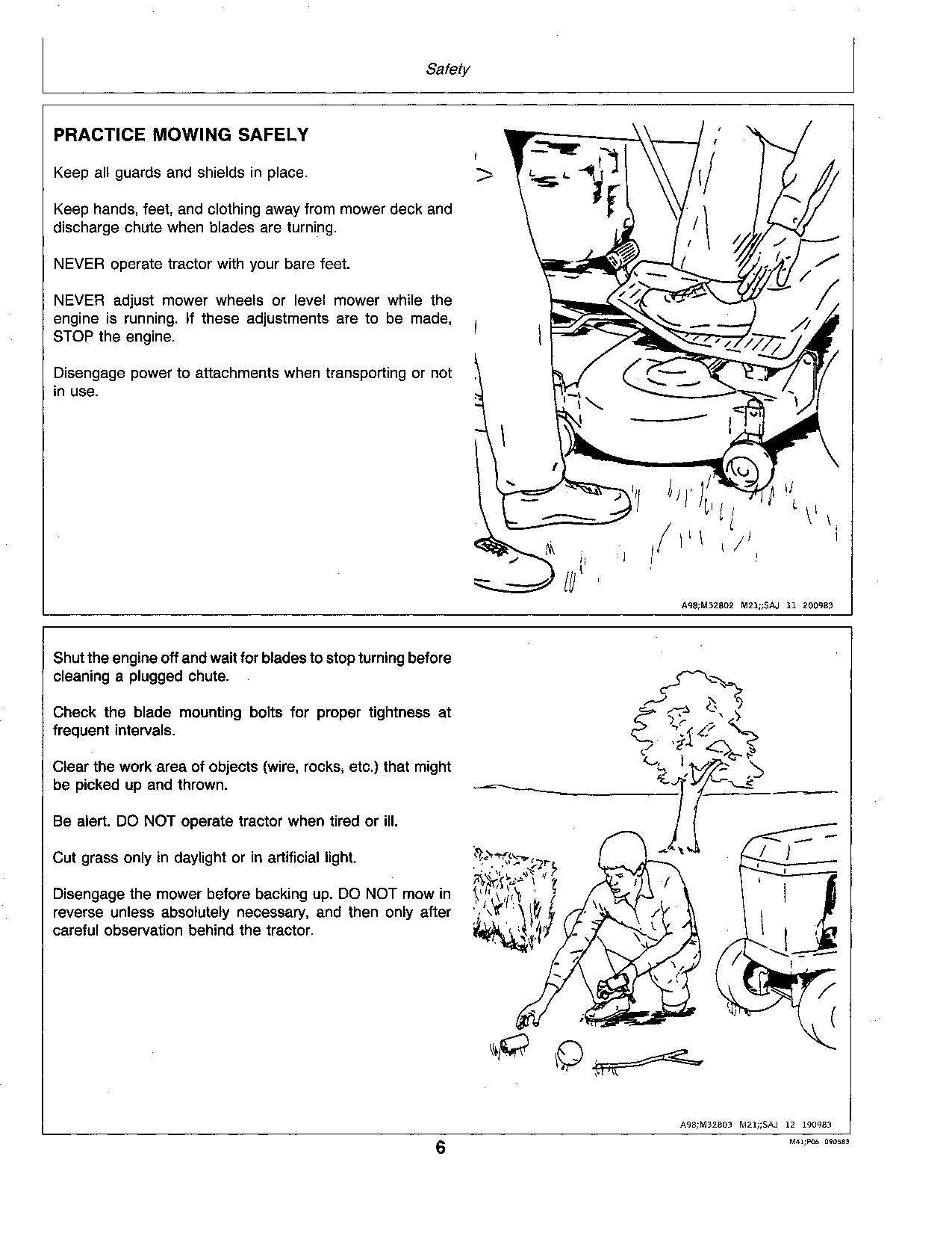 JOHN DEERE 38 INCH 46 INCH 108 111 111H 116 116H TRACTOR OPERATORS MANUAL