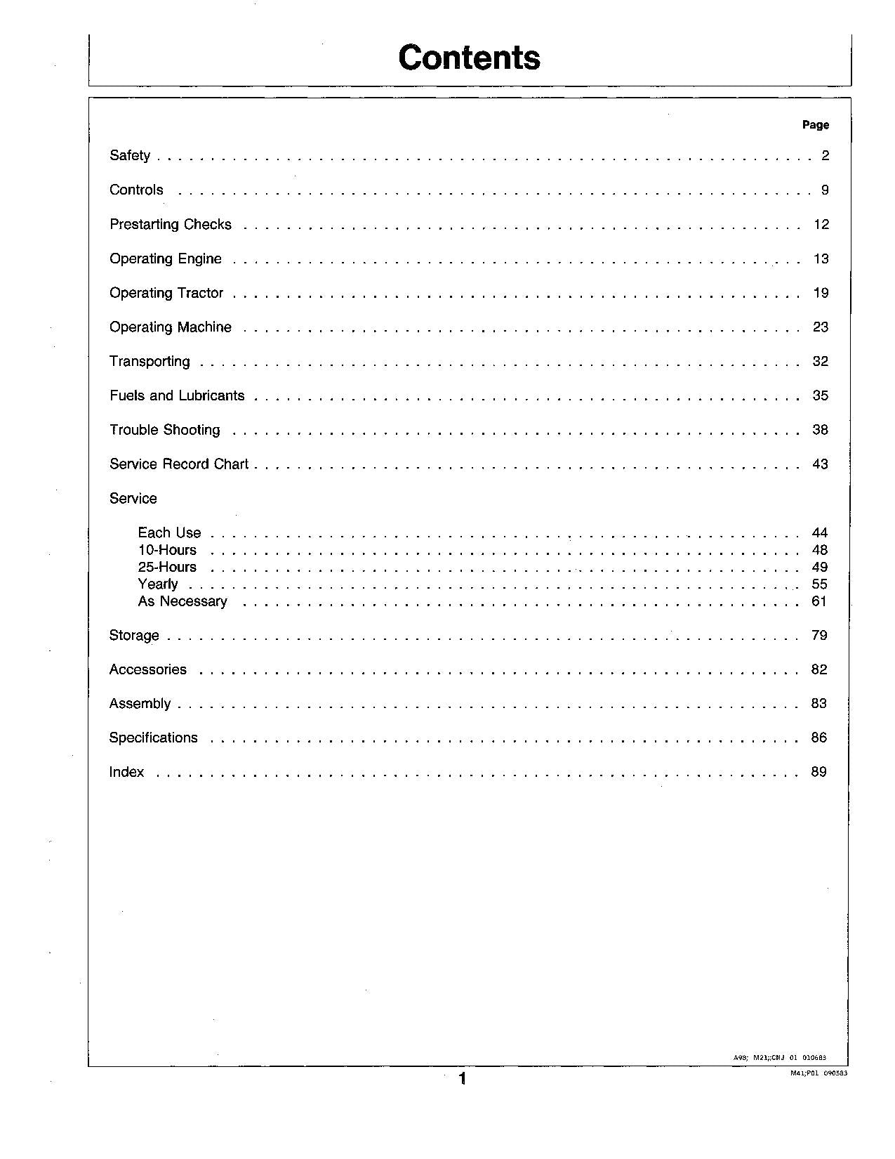 JOHN DEERE 38 INCH 46 INCH 108 111 111H 116 116H TRACTOR OPERATORS MANUAL