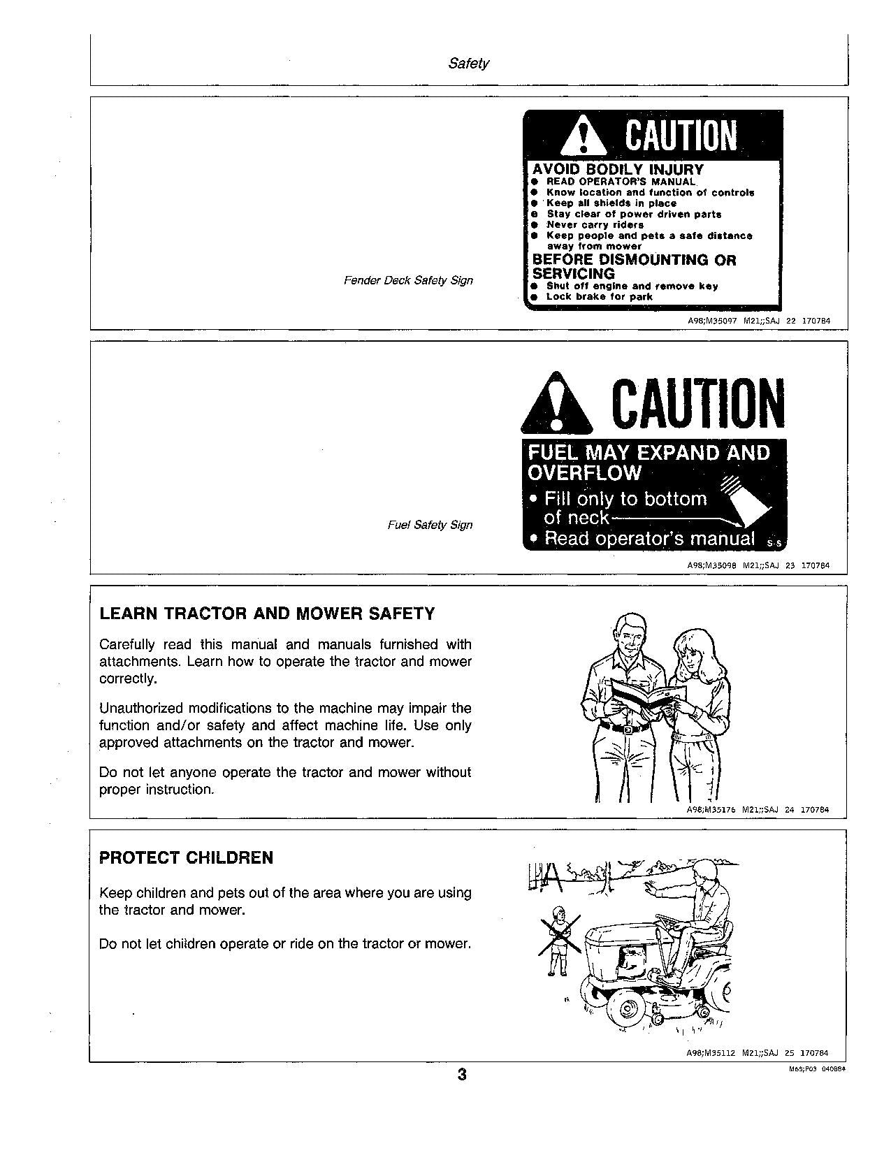 JOHN DEERE 108 111 112L 116 116H TRACTOR OPERATORS MANUAL