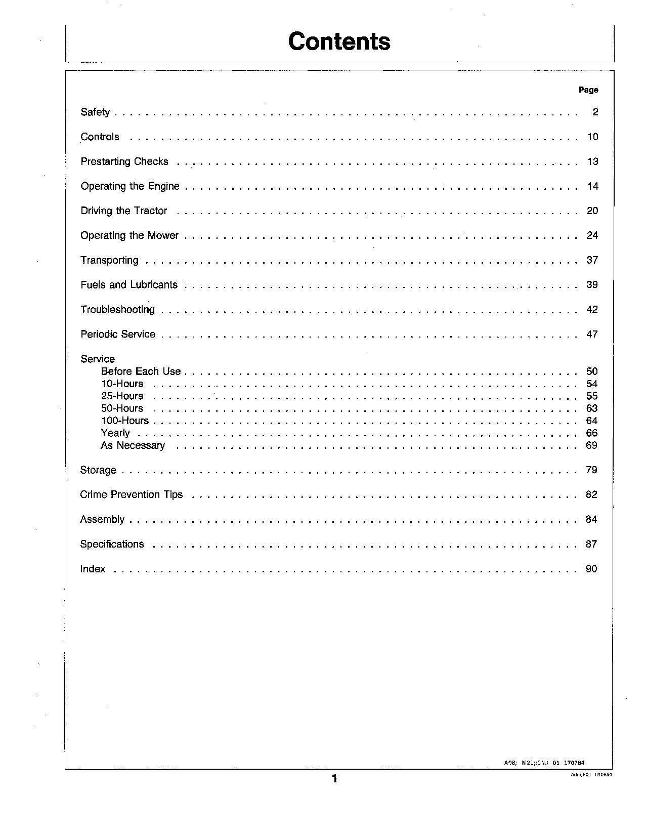 JOHN DEERE 108 111 112L 116 116H TRAKTOR-BETRIEBSHANDBUCH