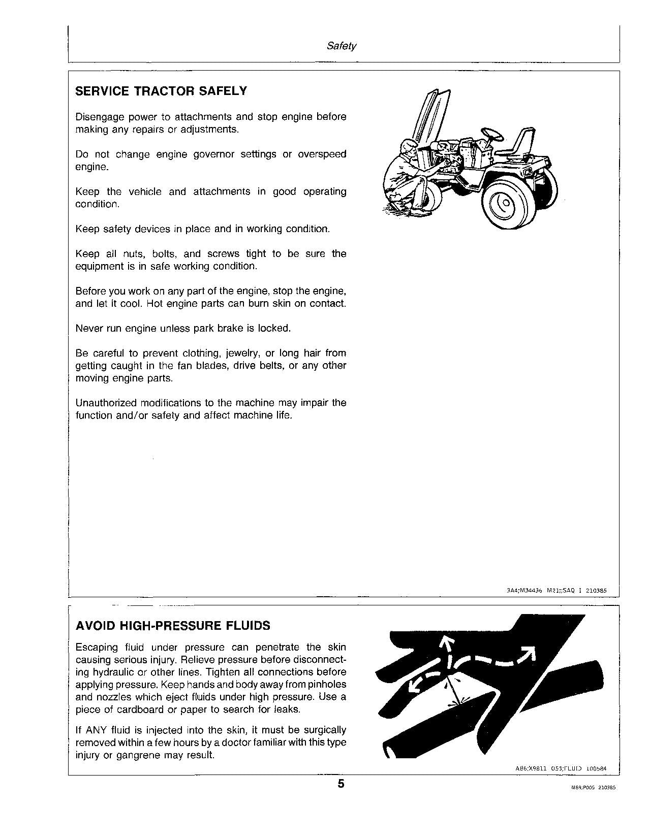 MANUEL D'UTILISATION DU TRACTEUR JOHN DEERE 330 360001-420000