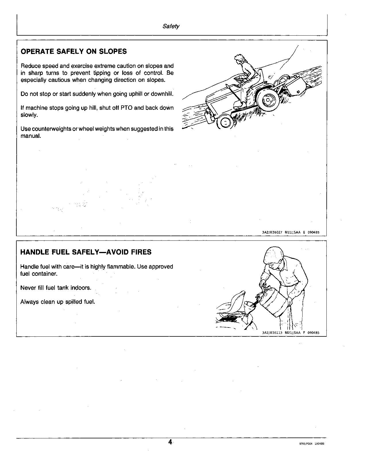 MANUEL D'UTILISATION DU TRACTEUR JOHN DEERE 210 212 214 216 360001-420000 360001-