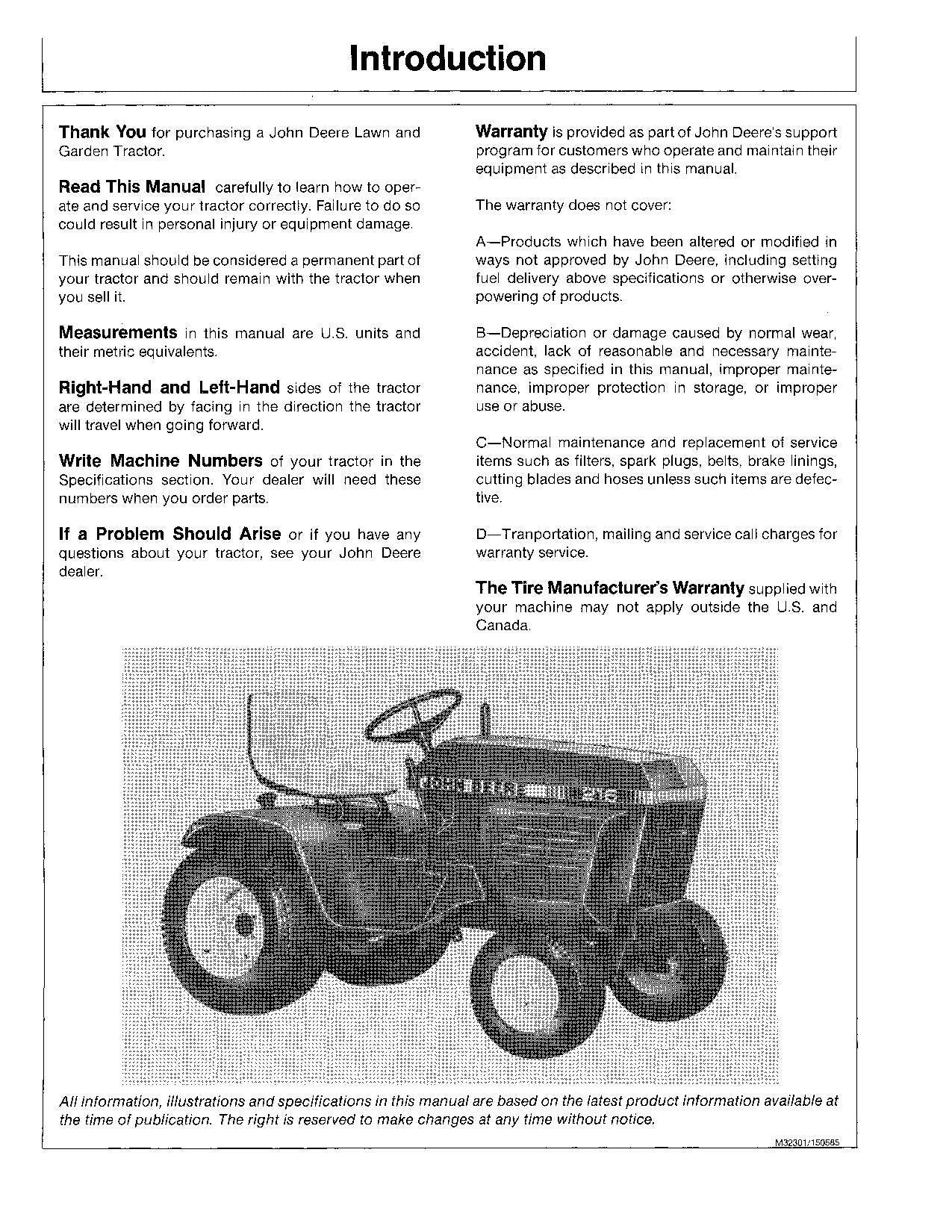 JOHN DEERE 210 212 214 216 TRACTOR OPERATORS MANUAL 360001-420000 360001-