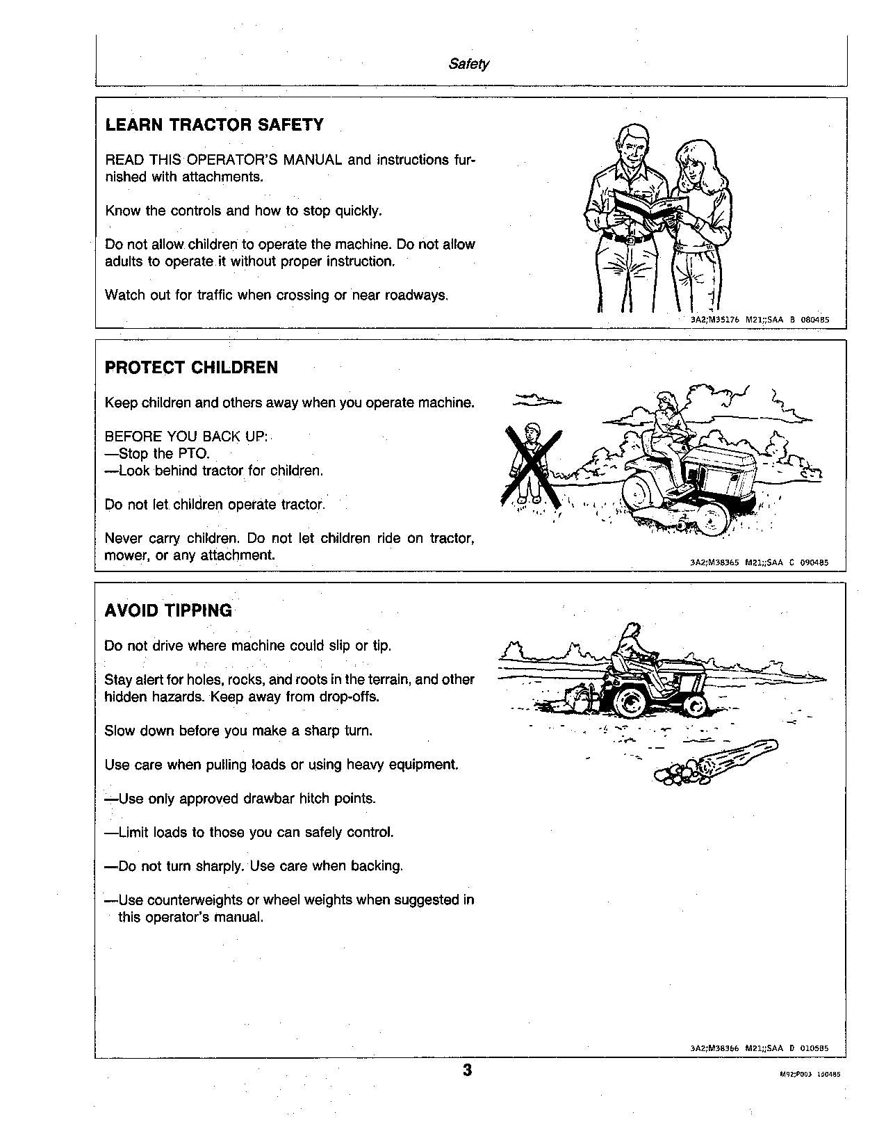 JOHN DEERE 210 212 214 216 TRACTOR OPERATORS MANUAL 360001-420000 360001-