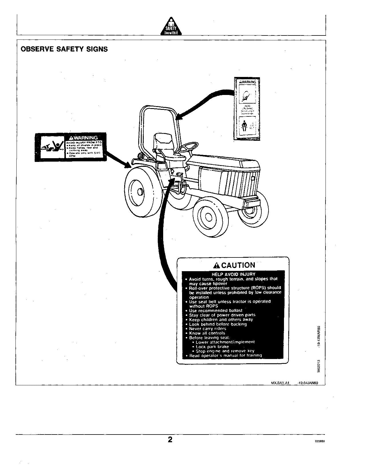 JOHN DEERE 655 755 855 955 TRACTOR OPERATORS MANUAL