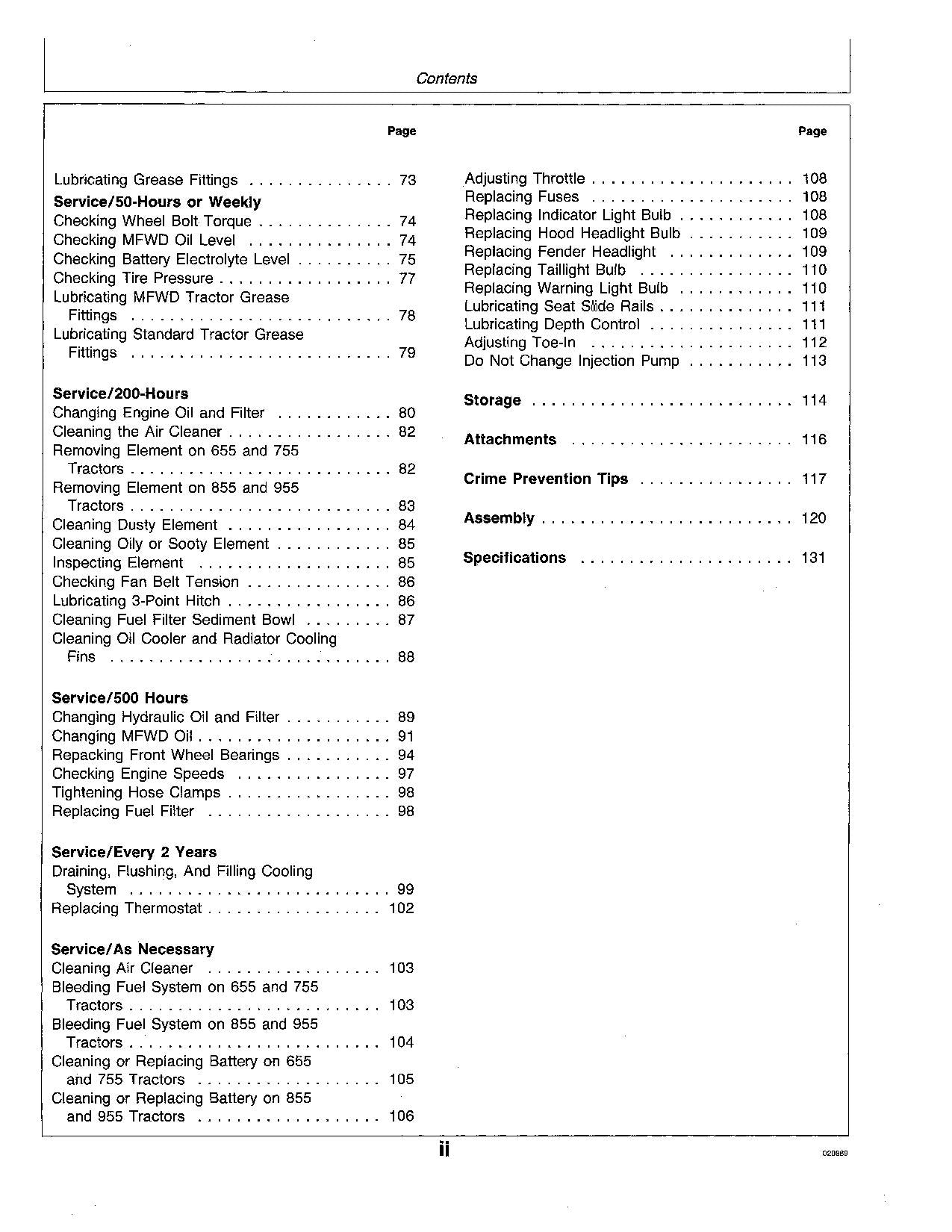 JOHN DEERE 655 755 855 955 TRAKTOR-BETRIEBSHANDBUCH