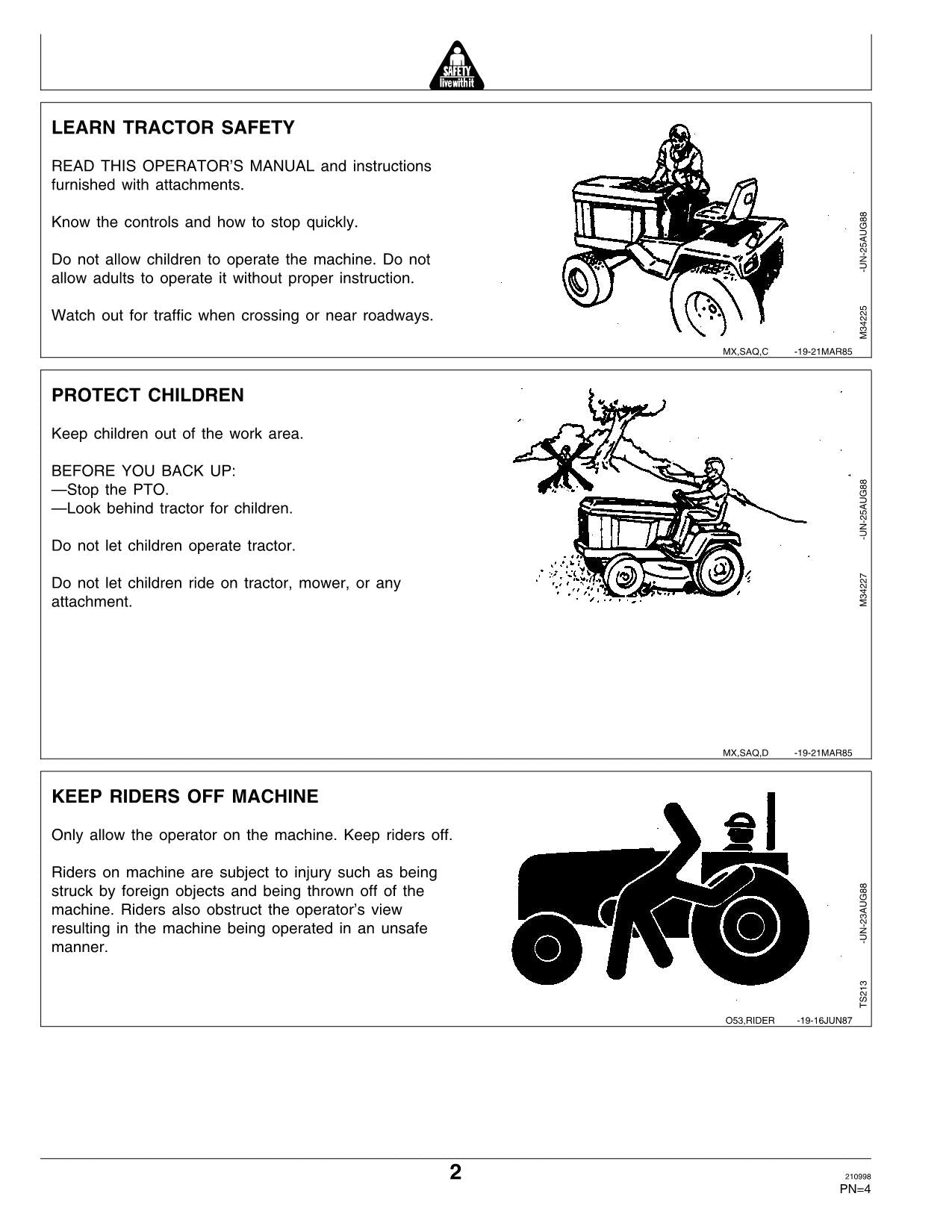 JOHN DEERE 322 TRACTOR OPERATORS MANUAL 010001-475000