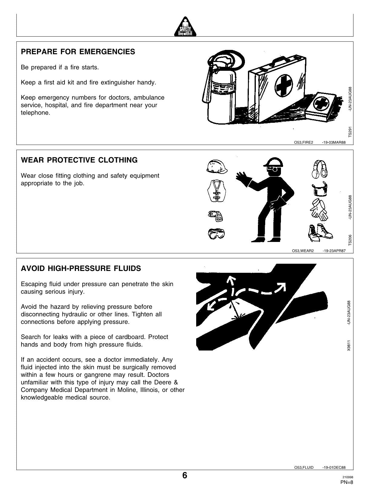 JOHN DEERE 322 TRACTOR OPERATORS MANUAL 010001-475000