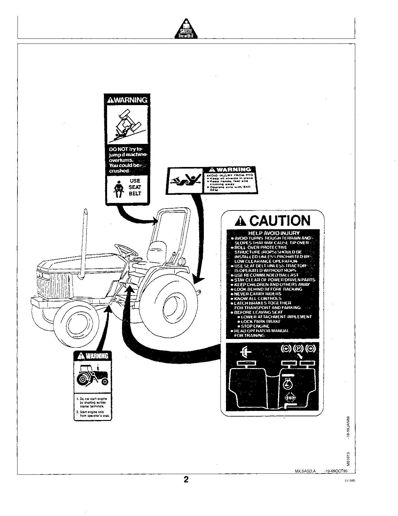 JOHN DEERE 670 770 TRACTOR OPERATORS MANUAL 100001-