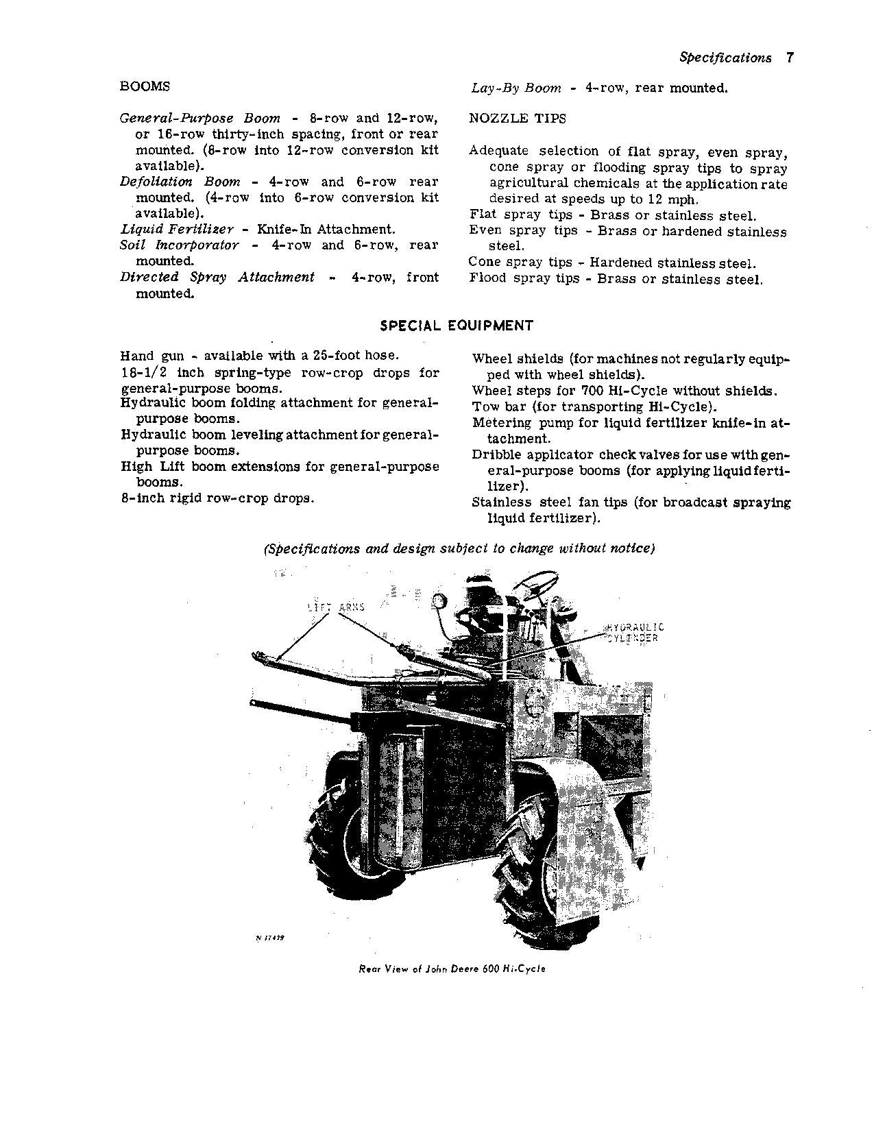 JOHN DEERE 600 700 734 TRACTOR OPERATORS MANUAL