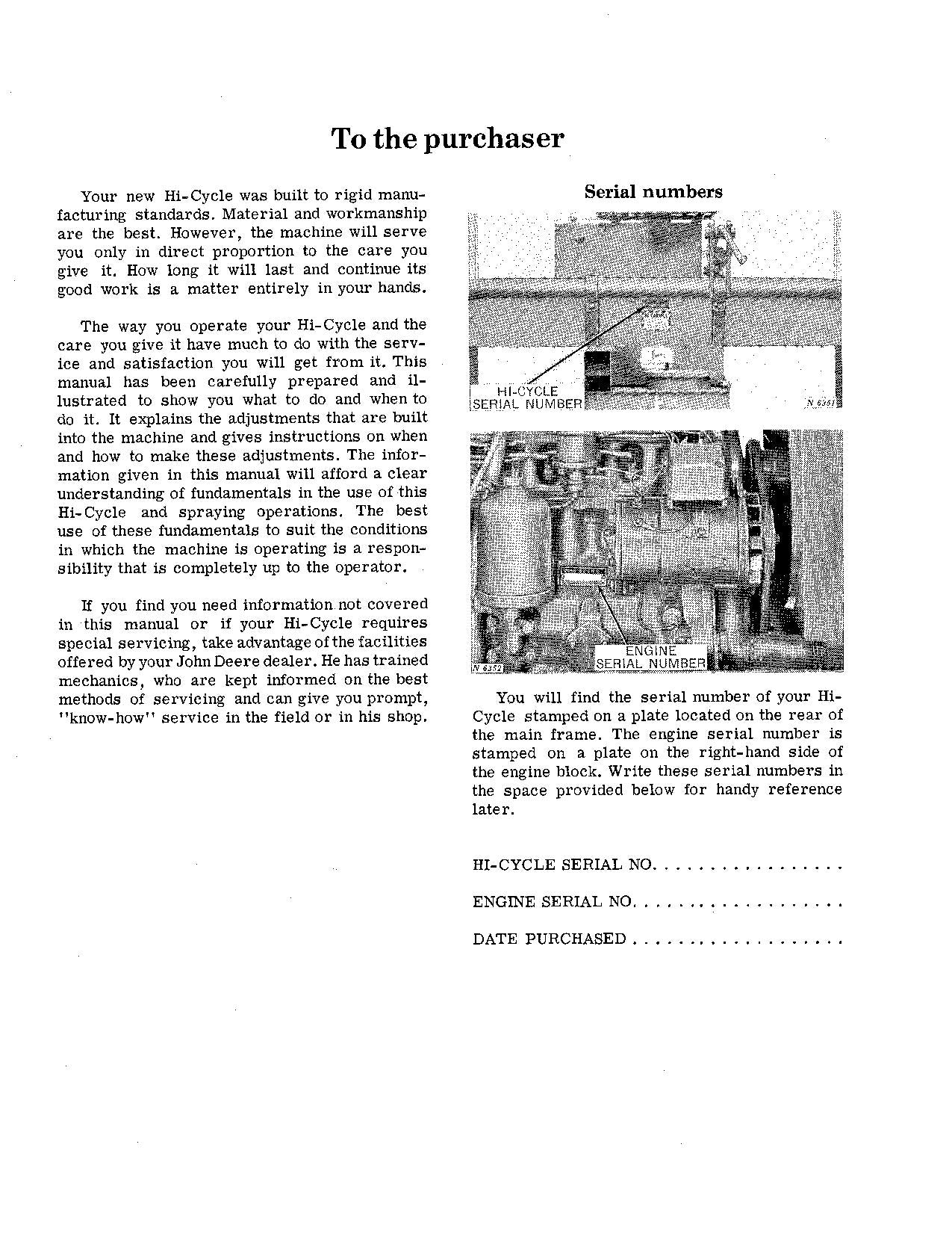 JOHN DEERE 600 TRACTOR OPERATORS MANUAL 000100-000300