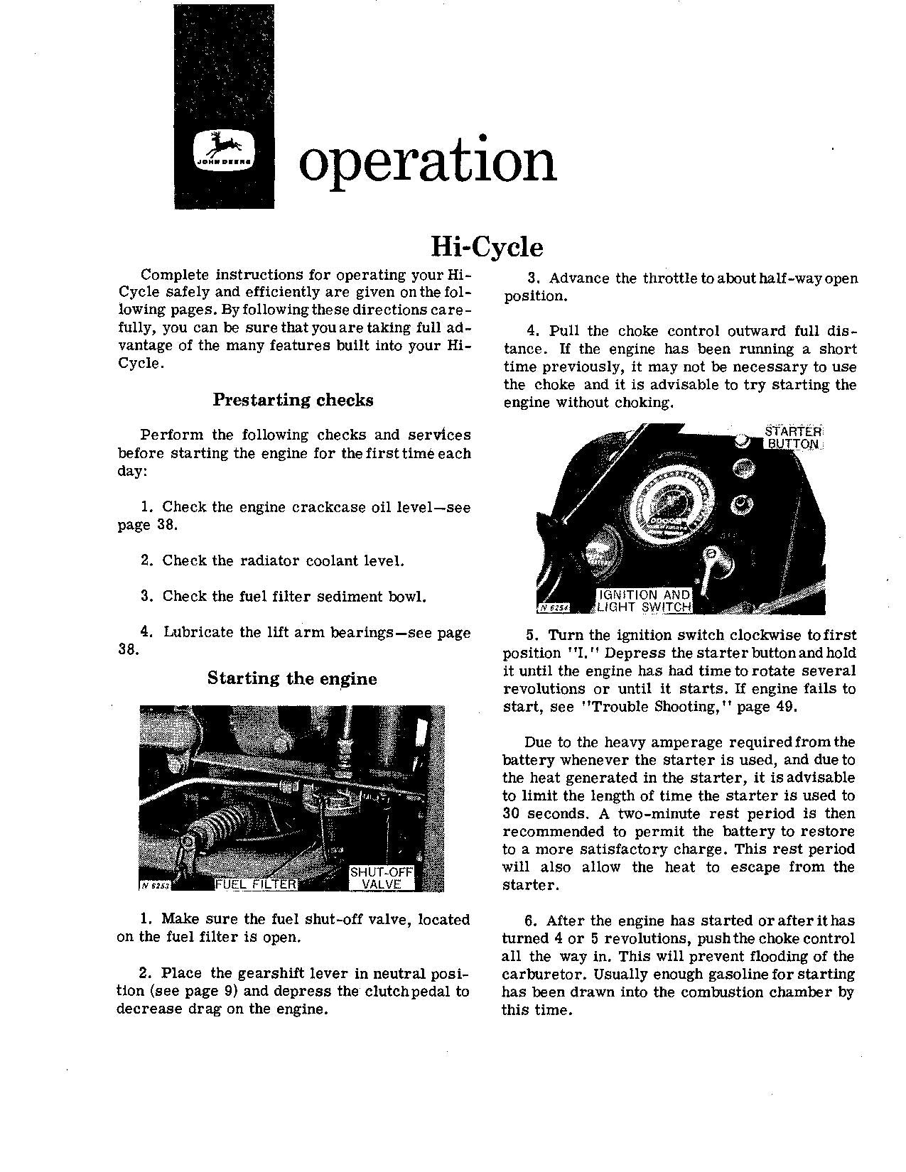 JOHN DEERE 600 TRACTOR OPERATORS MANUAL 000100-000300