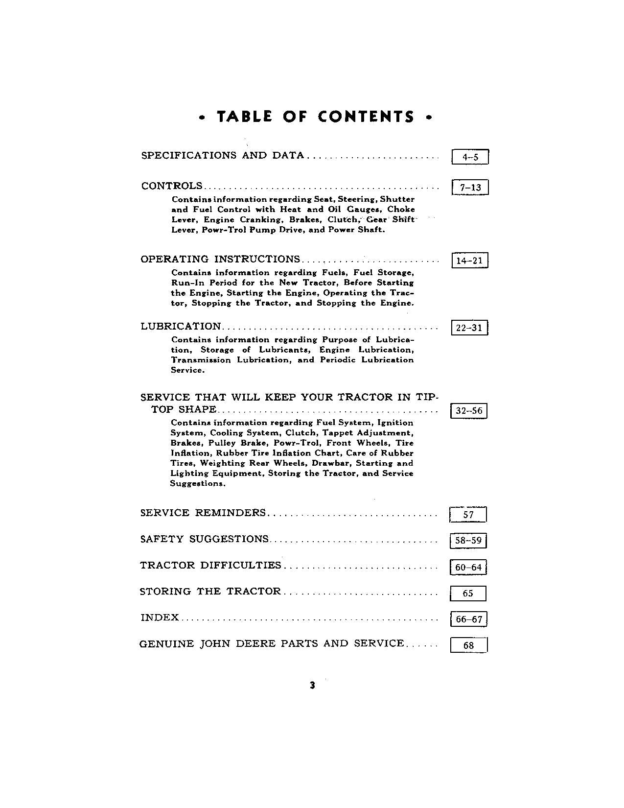 JOHN DEERE AO AR TRACTOR OPERATORS MANUAL 272000-