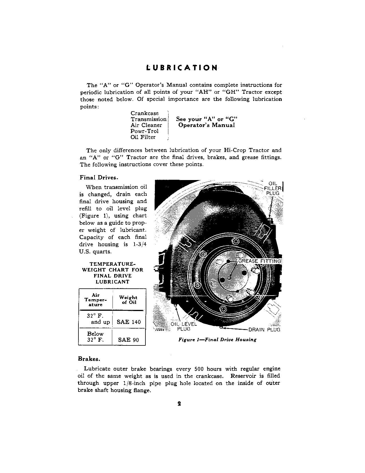 JOHN DEERE AH GH TRACTOR OPERATORS MANUAL