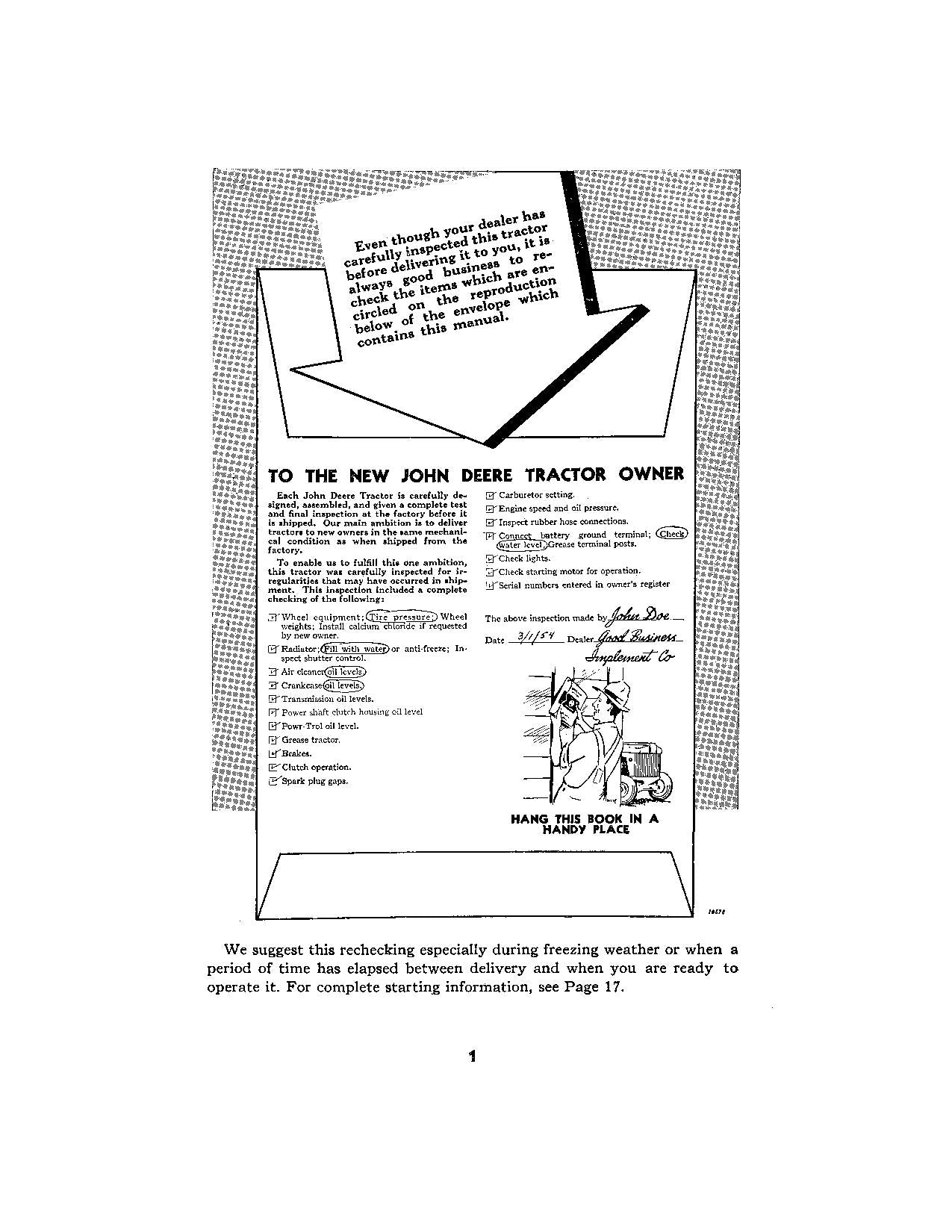 JOHN DEERE R TRACTOR OPERATORS MANUAL