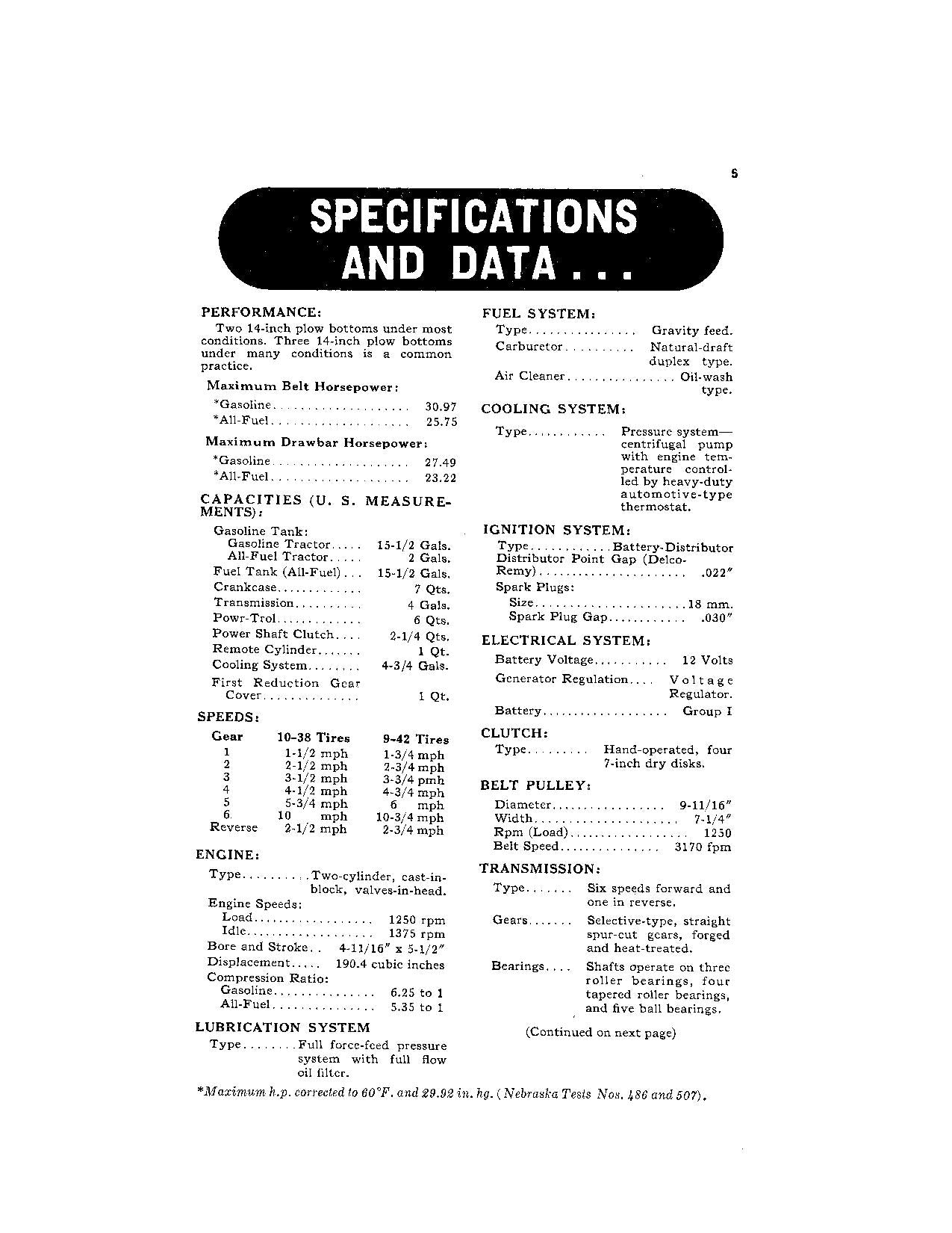 MANUEL D'UTILISATION DU TRACTEUR JOHN DEERE 50 SN500001-