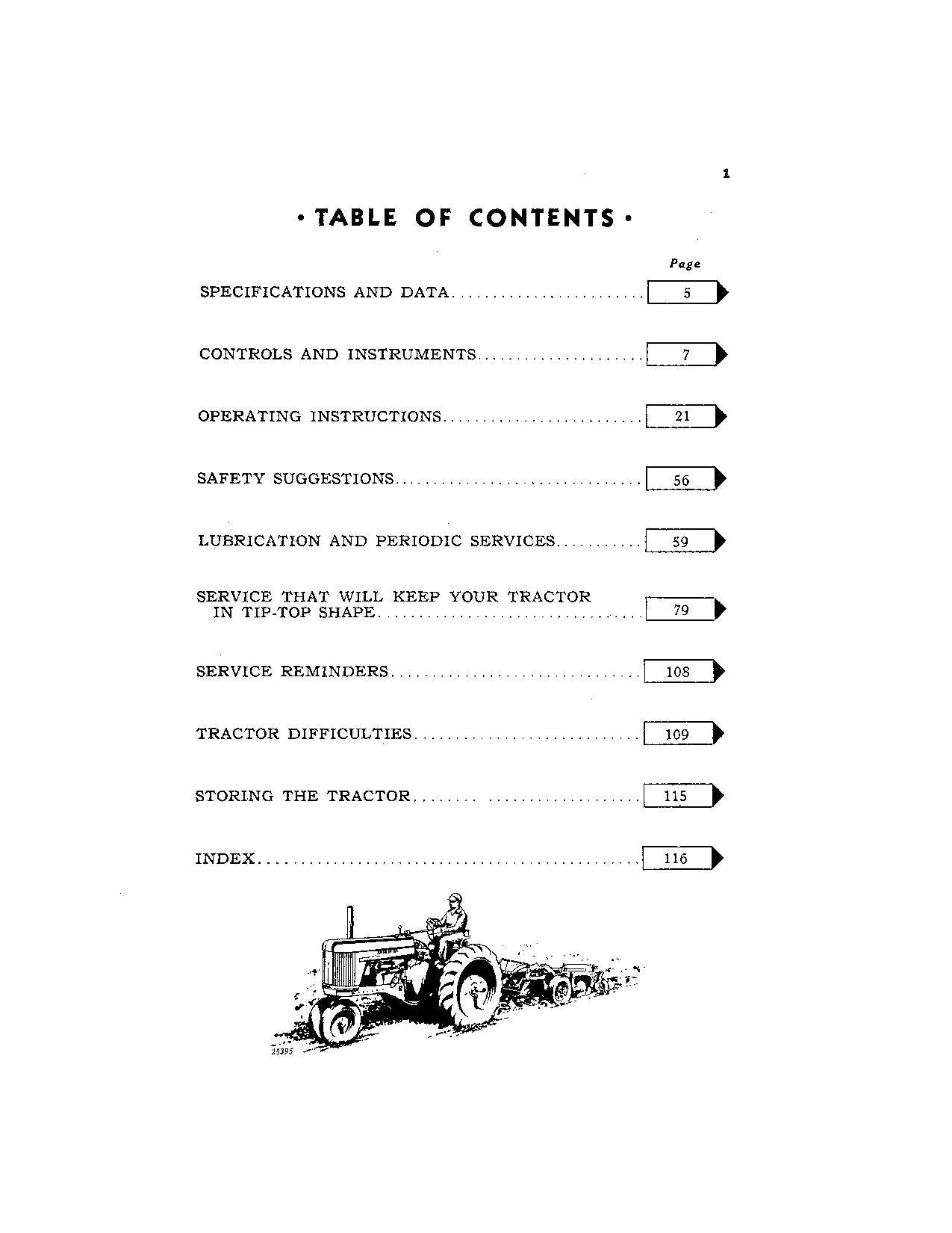 JOHN DEERE 50 TRAKTOR BEDIENUNGSANLEITUNG SN500001-