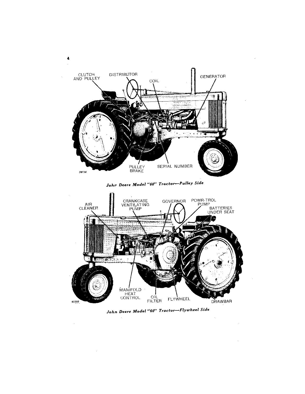 JOHN DEERE 60 TRAKTOR BEDIENUNGSANLEITUNG -6043000