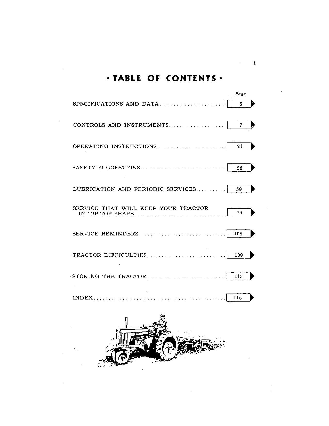 MANUEL D'UTILISATION DU TRACTEUR JOHN DEERE 60 - 6043000