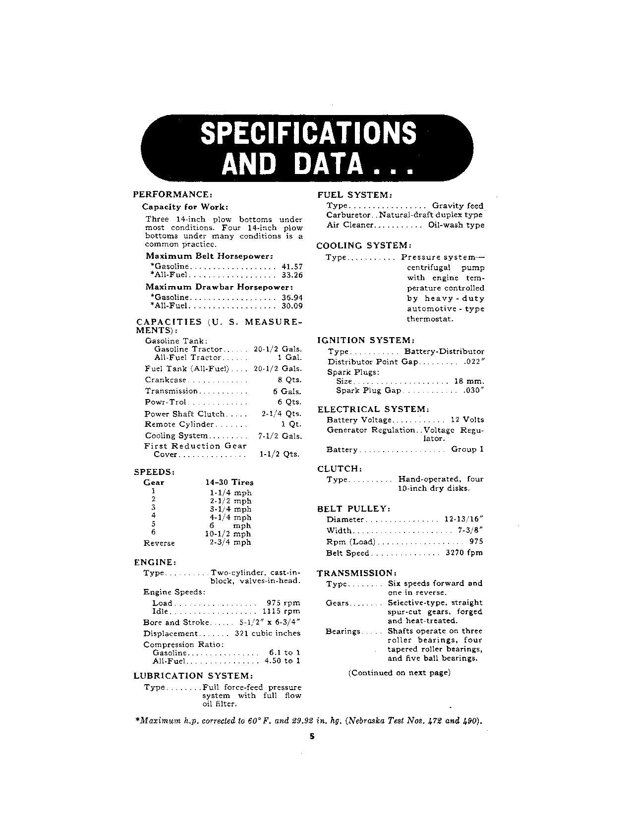 MANUEL D'UTILISATION DU TRACTEUR JOHN DEERE 60 6043000-