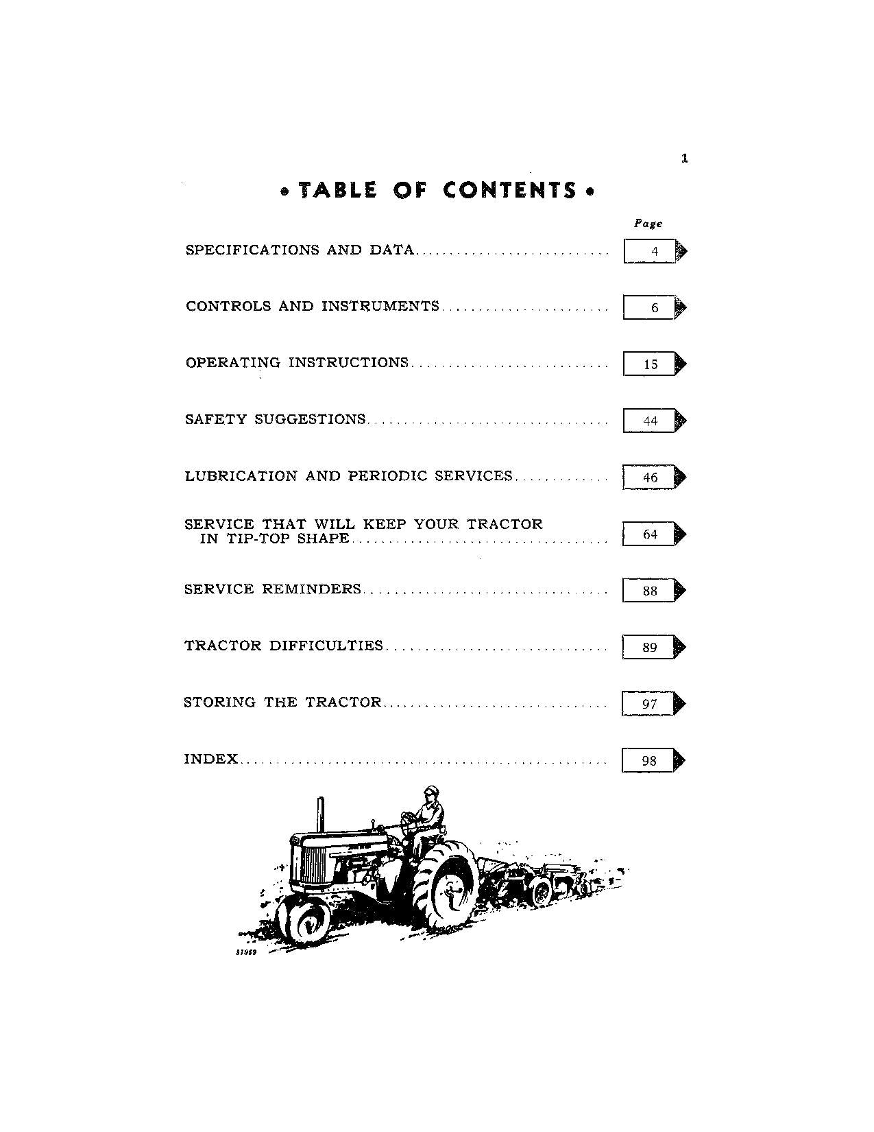 JOHN DEERE 620 TRAKTOR GAS BEDIENUNGSANLEITUNG Seriennummer 6200000-6213099