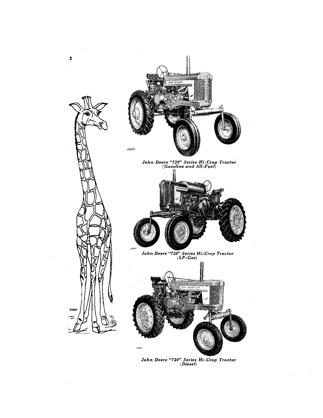 JOHN DEERE 720 TRACTOR OPERATORS MANUAL 0-7200000