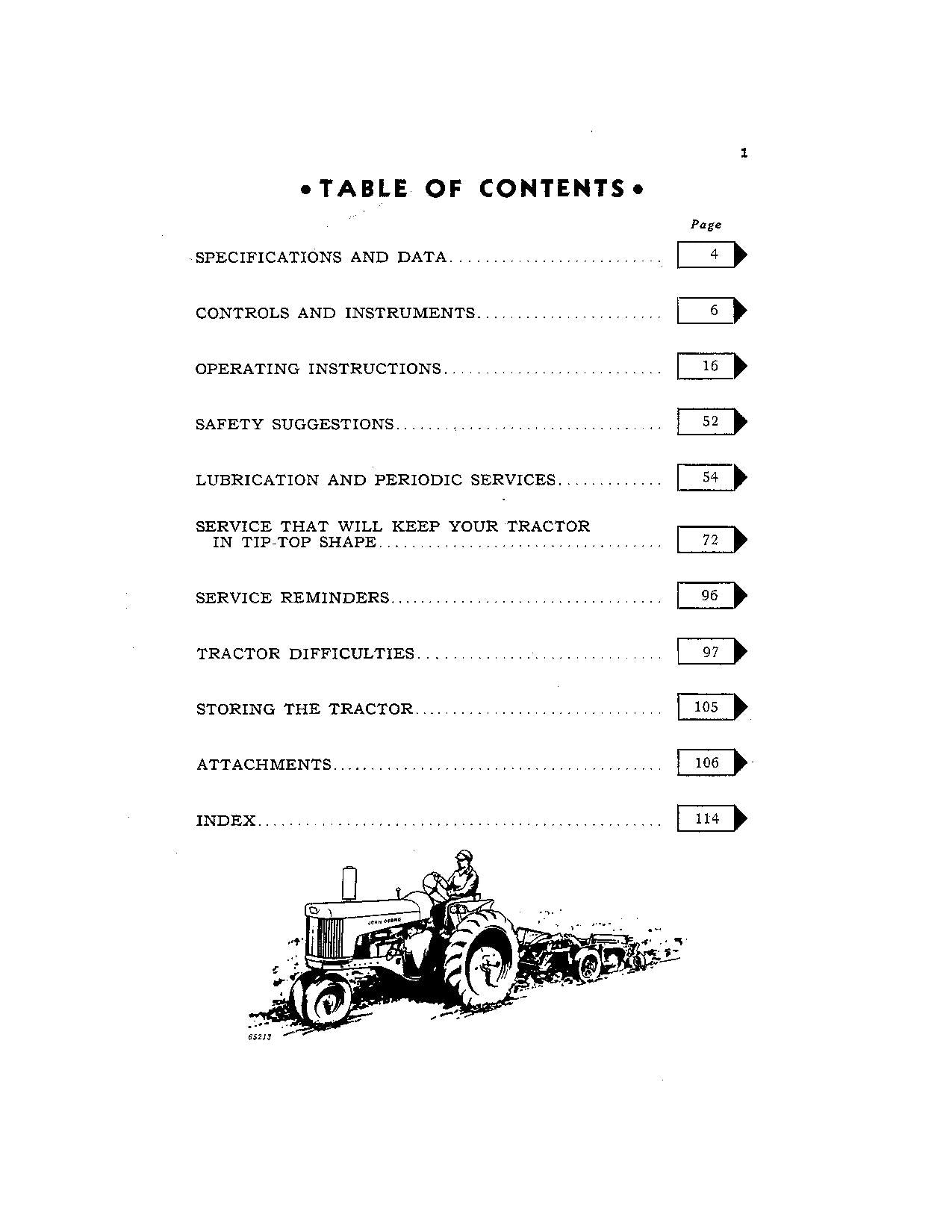 JOHN DEERE 530 TRACTOR GASOLINE OPERATORS MANUAL