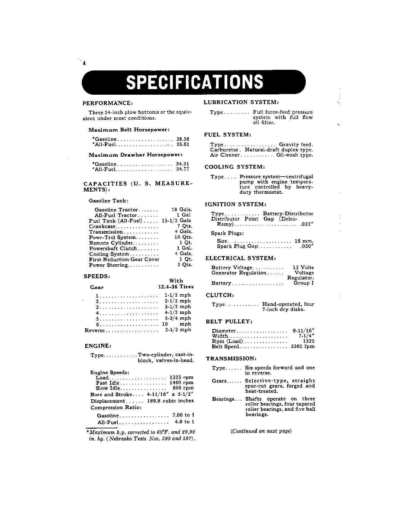 JOHN DEERE 530 TRACTOR GASOLINE OPERATORS MANUAL